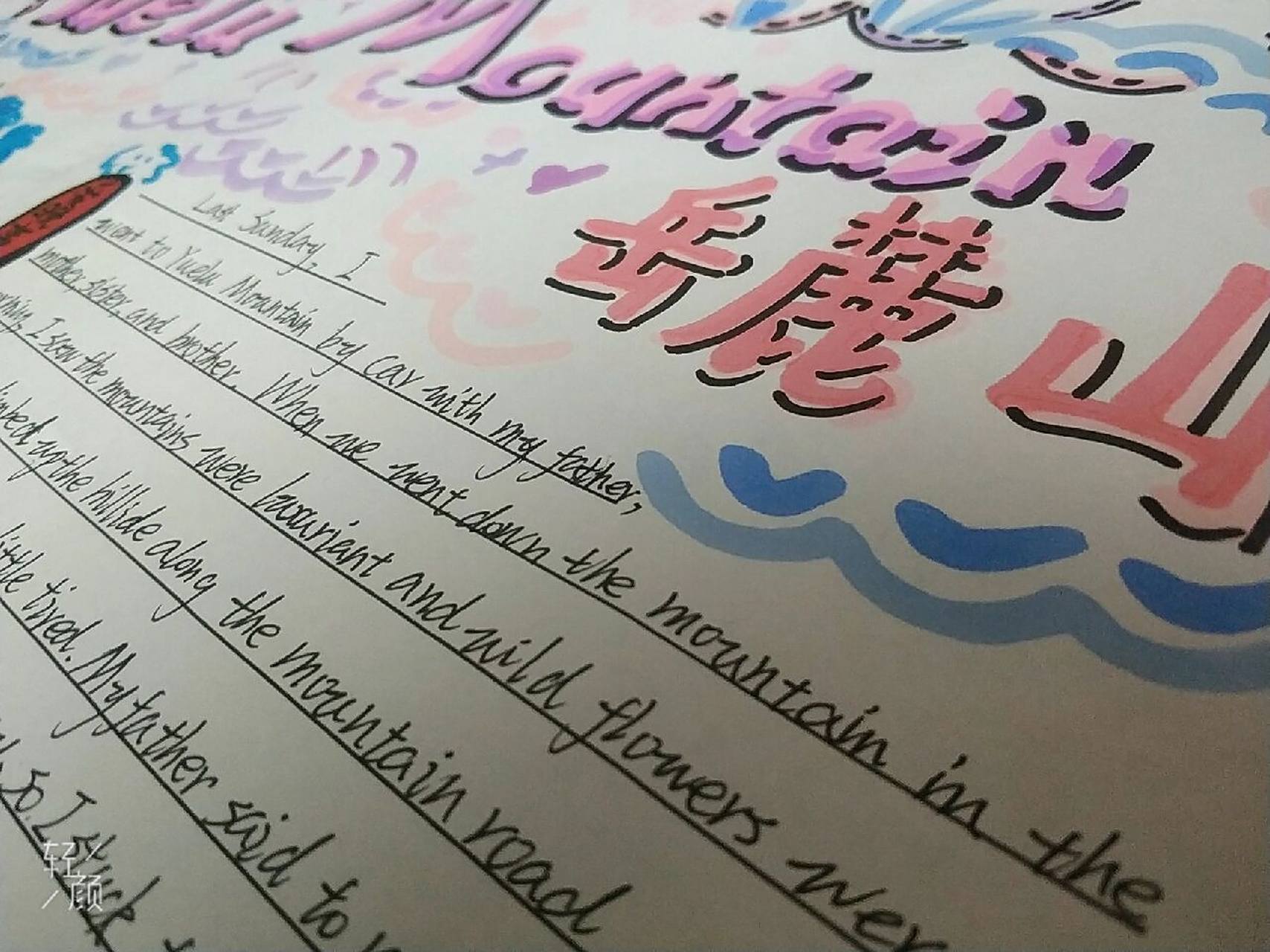 英语旅游作文手抄报