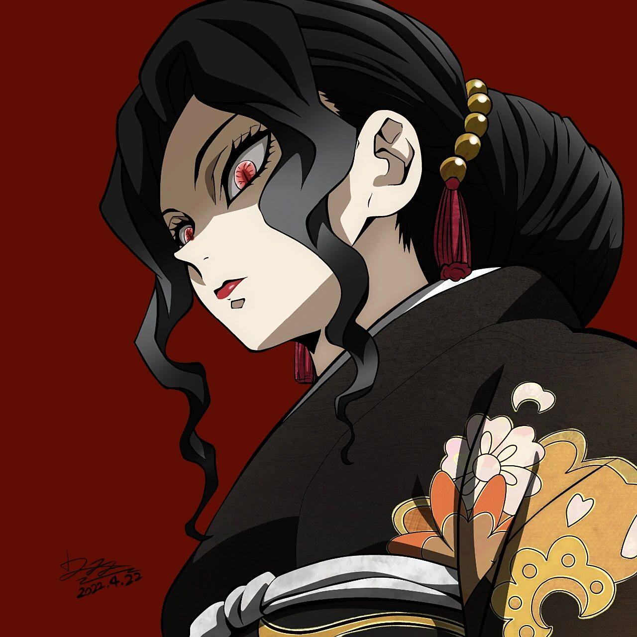 "这次画一个女装屑老板"鬼舞辻无惨 一位粉丝要求的女化老板献上 软件