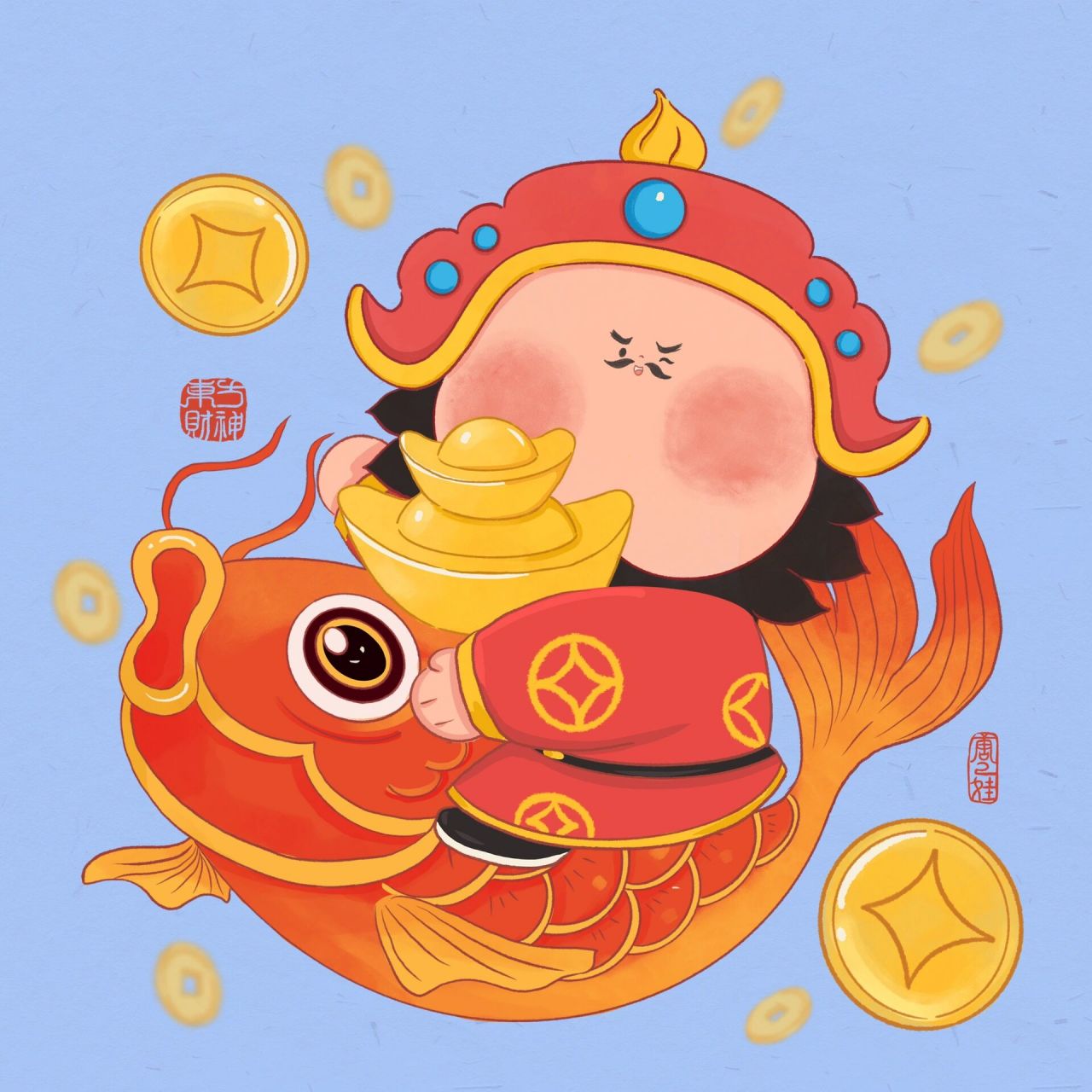 财神头像来啦,见者发财 早上好,一起旺旺,一起发财 新的一天,又是发财