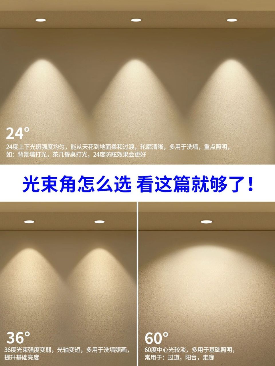 看完这篇6015射灯光束角怎么选就不会被忽悠 先说结论: 93光束