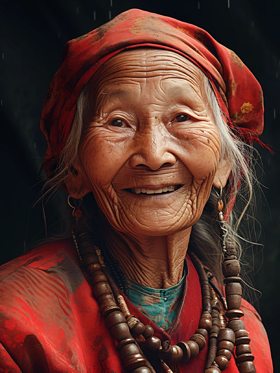 绘画素材~慈祥的老妈妈