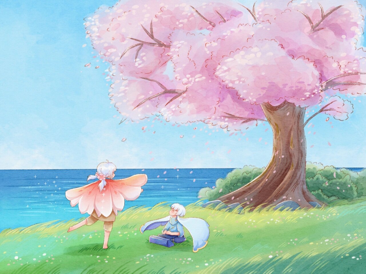 sky光遇插画合集 | 水彩风景速涂