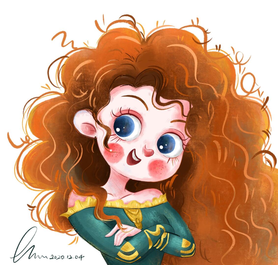 迪士尼公主头像之梅丽达