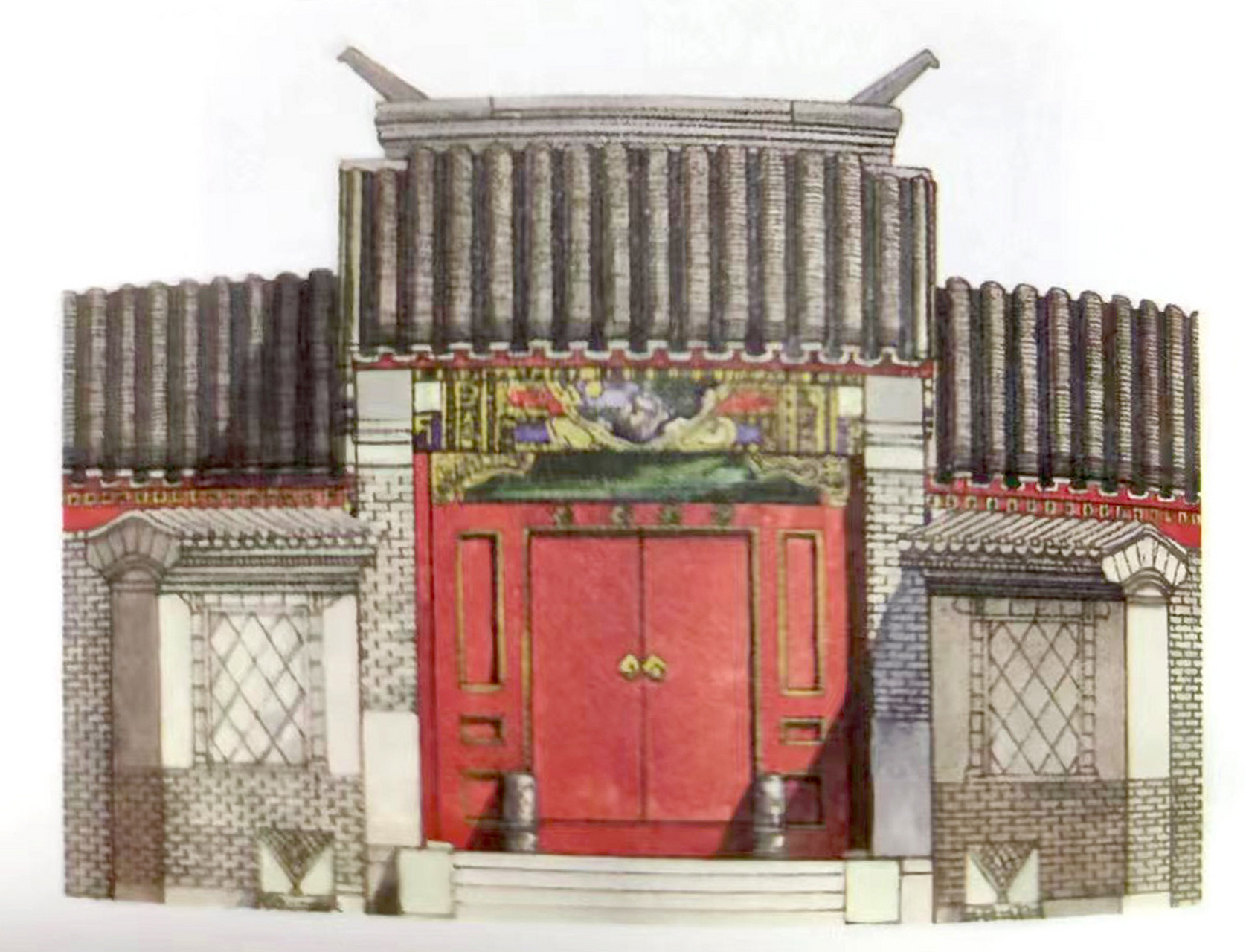 广亮大门是北京四合院大门的一种基本形式,也是各种四合院大门中级别