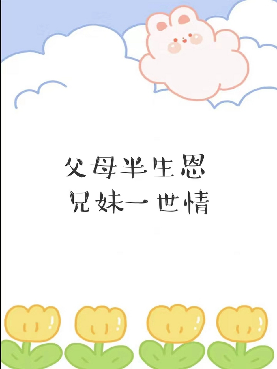 适合亲姐弟发的朋友圈 姐弟就是小时候你宠我长大后我保护你 父母半生