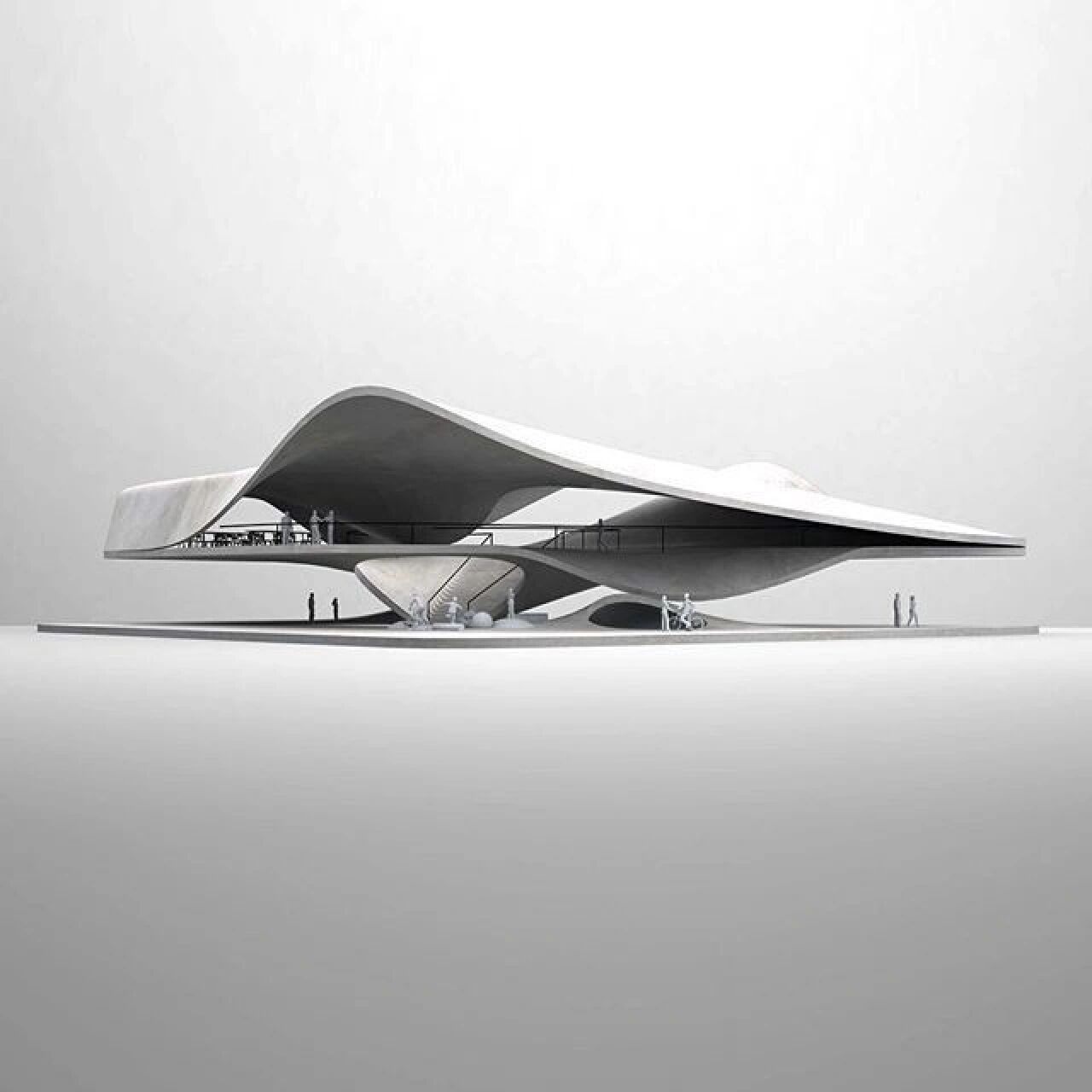 流线型建筑灵感卡片