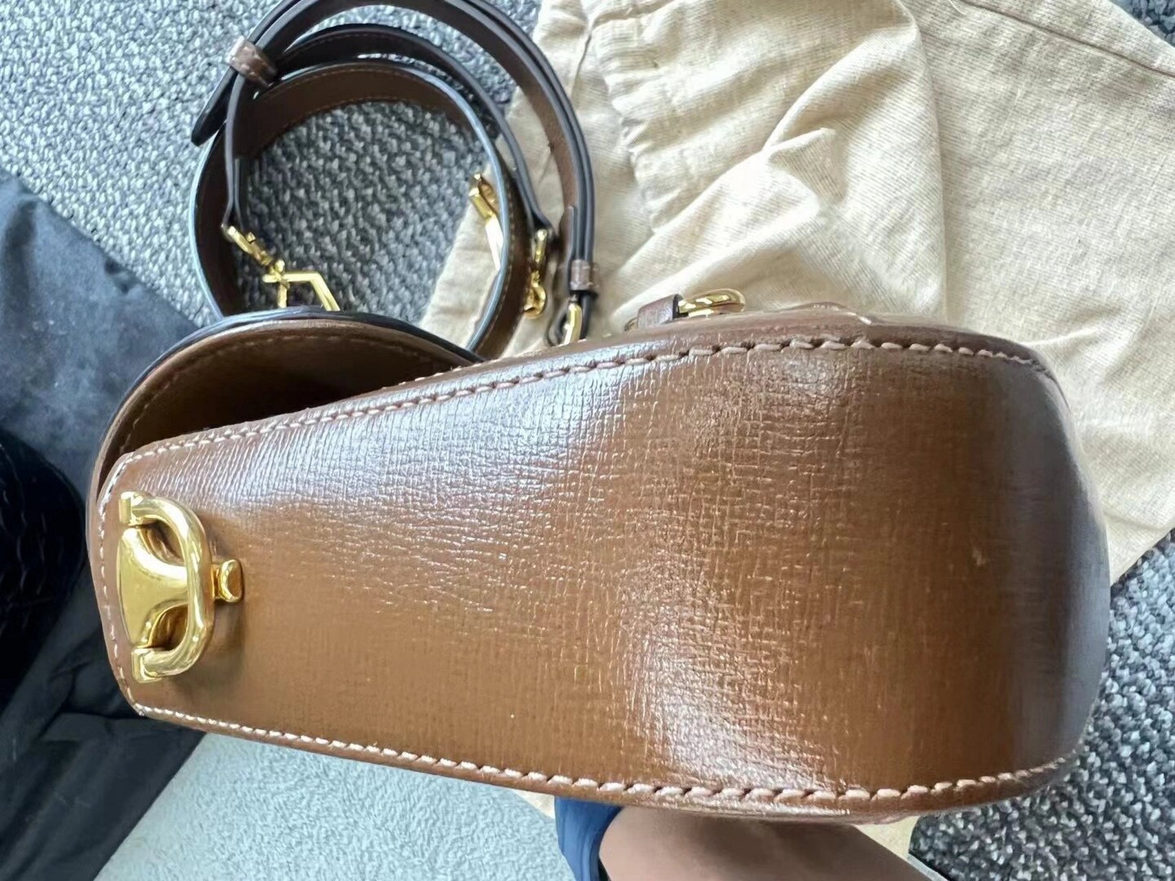 gucci古驰1955马鞍包系列 gucci古驰1955包袋采用乌木色 gg supreme