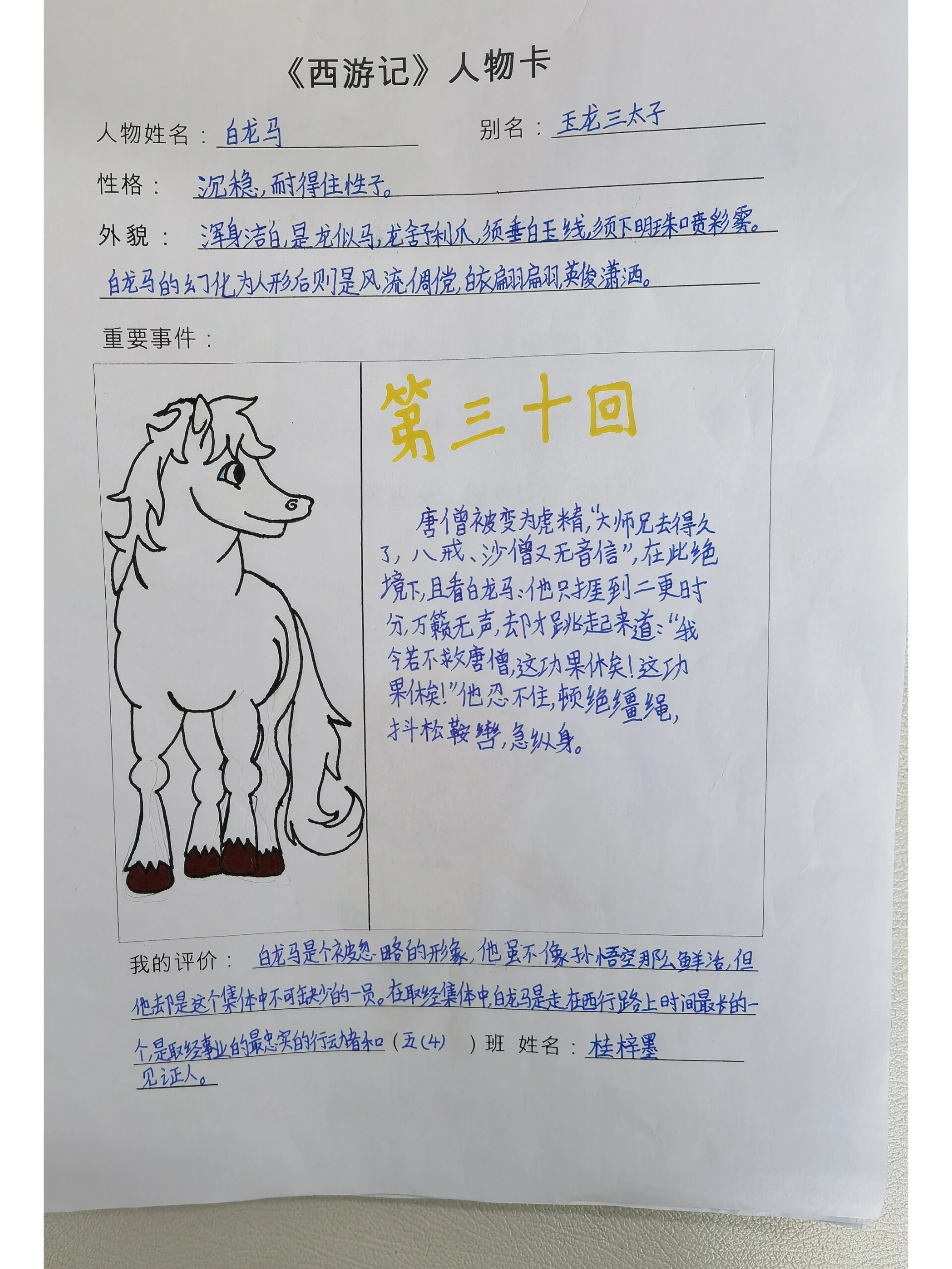 《西游记》人物卡