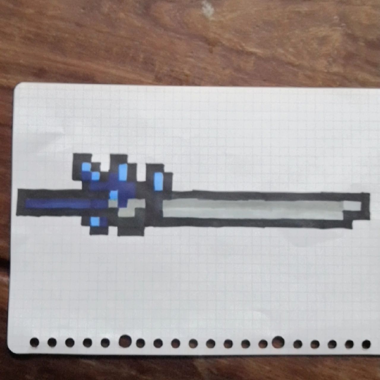 《元气骑士》像素画 晶蟹太刀 马克笔色号:69   76   120   cg2   cg5