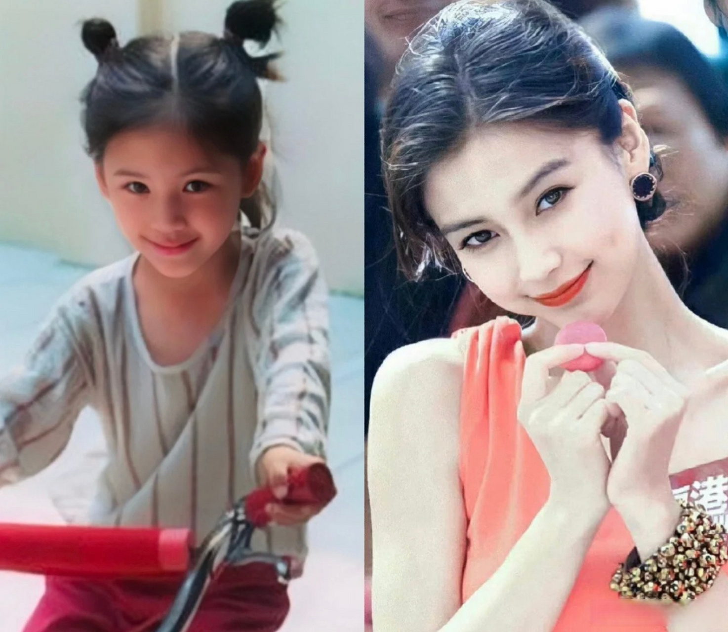 应采儿童年照竟然神似angelababy