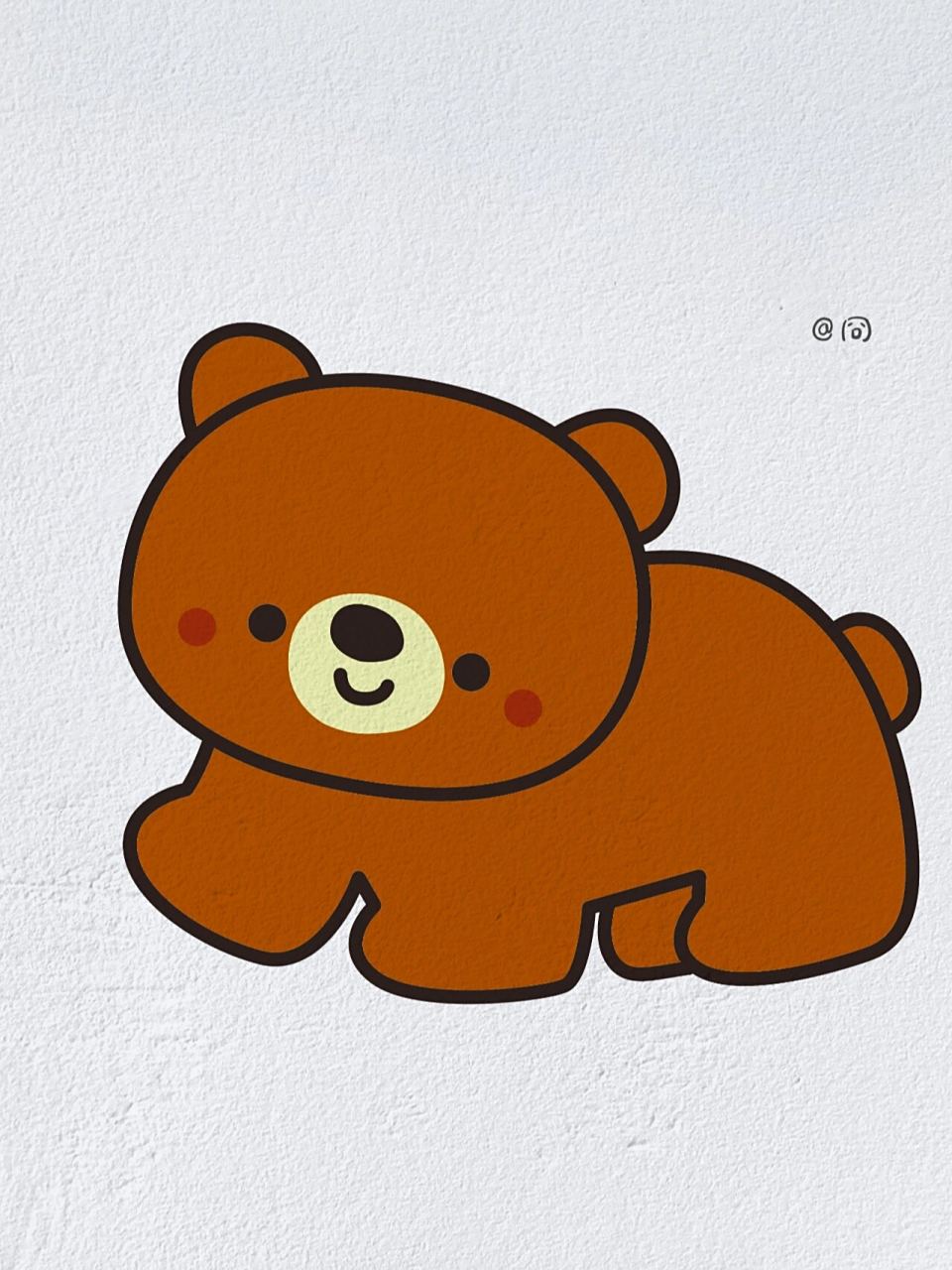 动物简笔画之可爱的小熊(内附过程图)