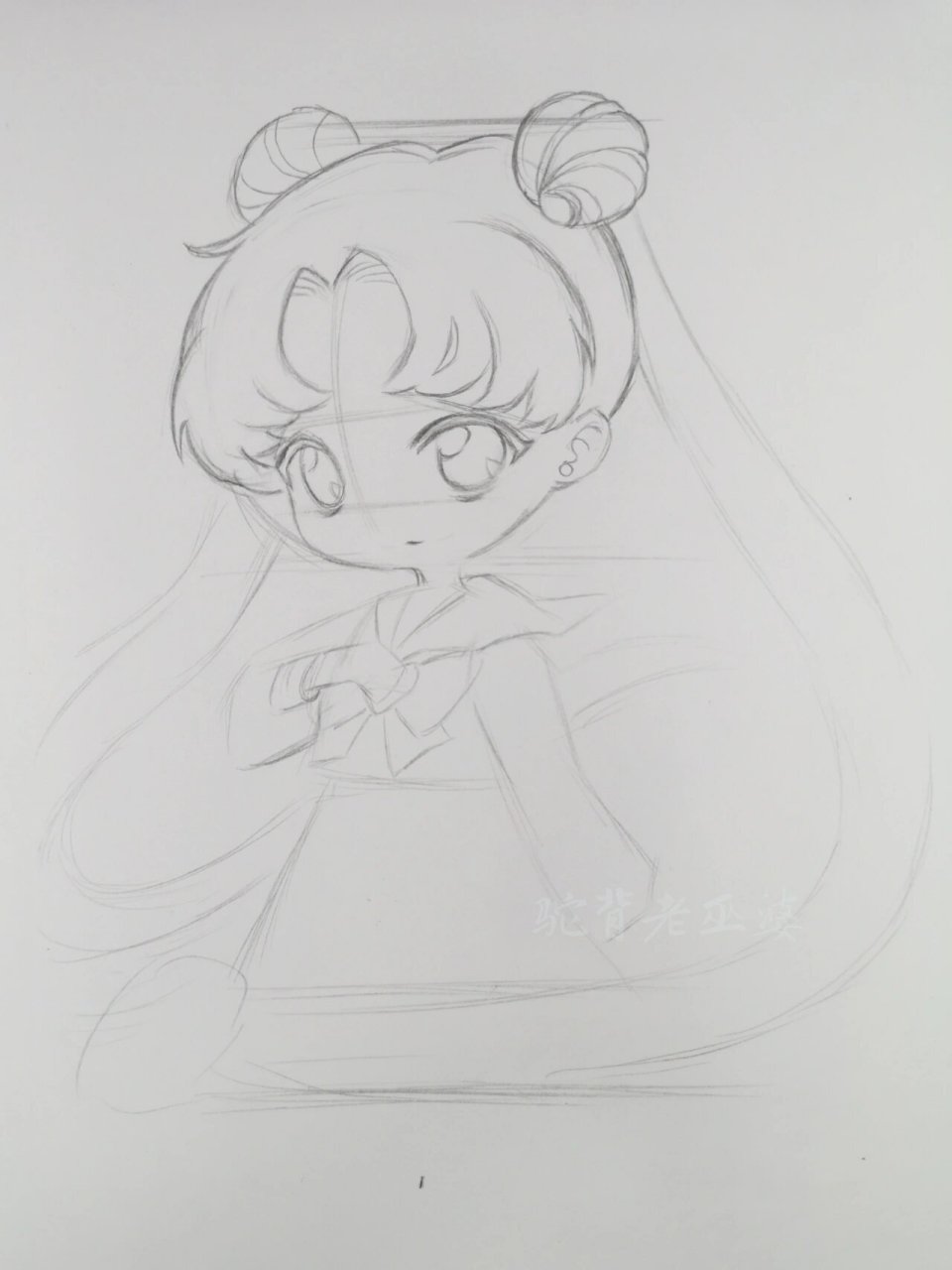 美少女战士 月野兔动漫人物手绘教程 另有全部上色过程视频 请翻阅