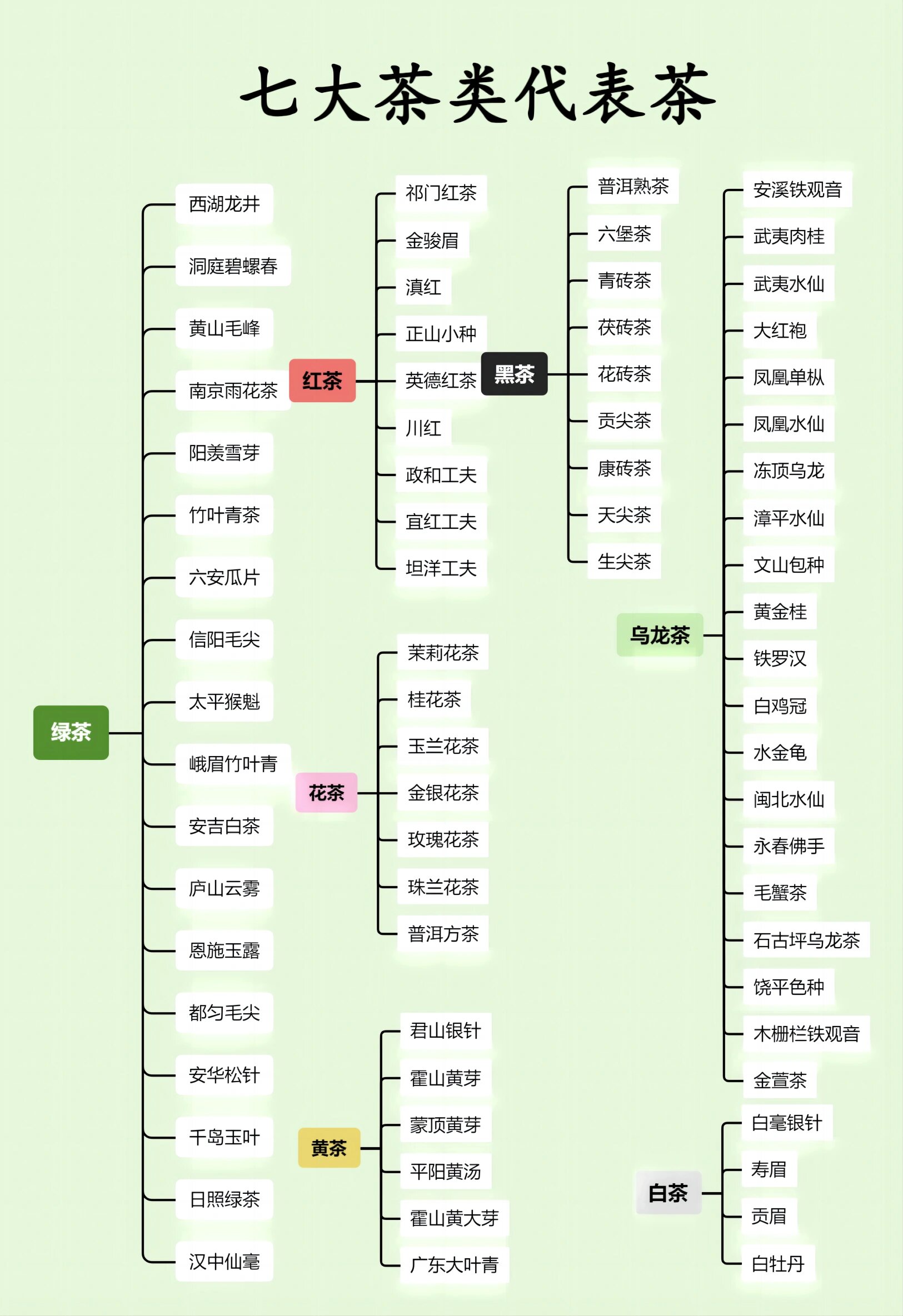 茶文化知识99一图了解七大茶类代表茶6015