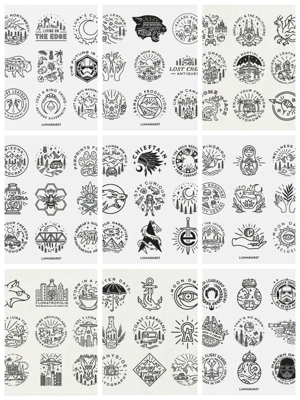 一组徽章形式图形创意 一组徽章形式图形创意