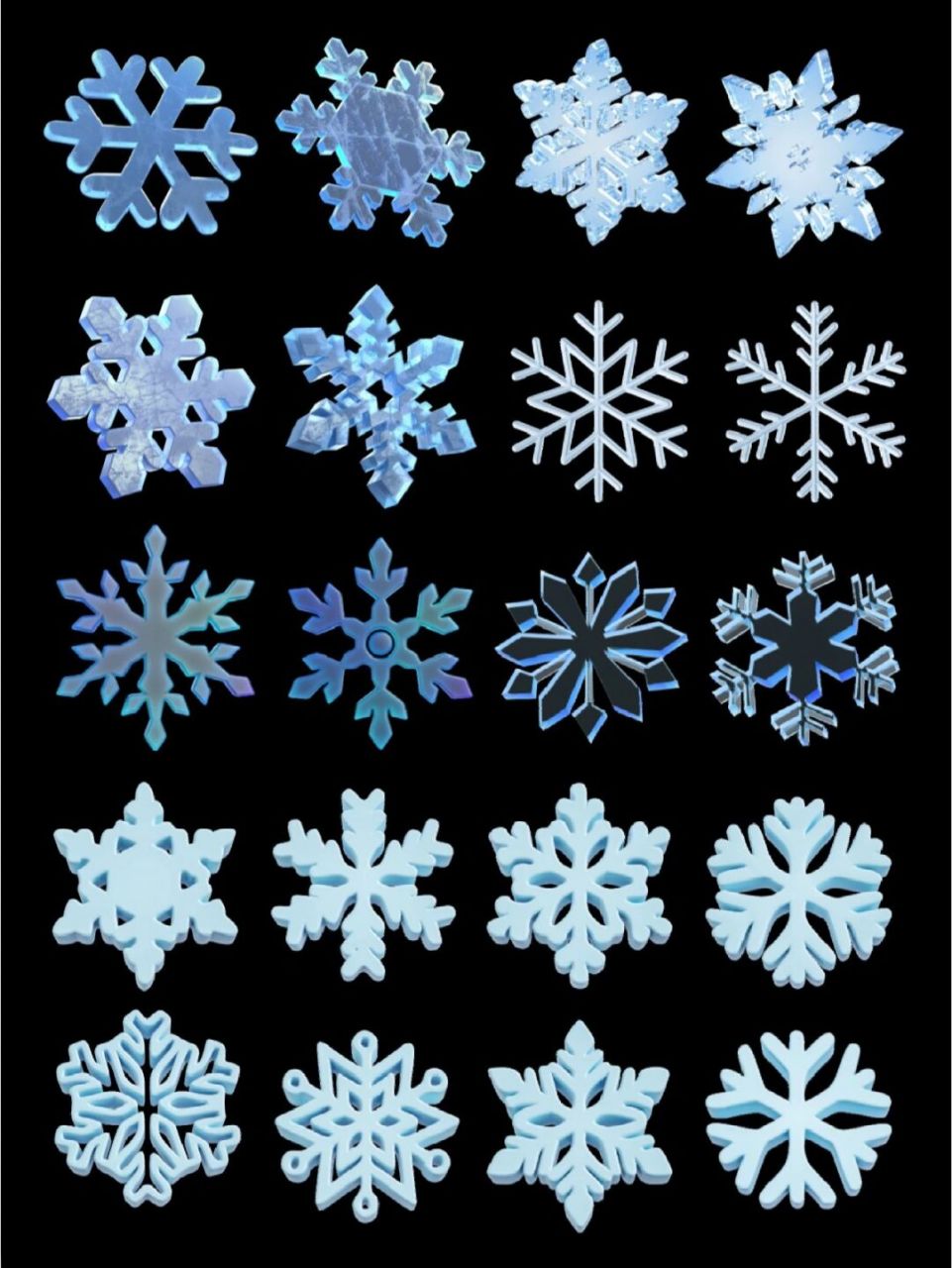 免抠素材丨7615高清蓝色大雪花砸到你啦6015 今日分享 973d