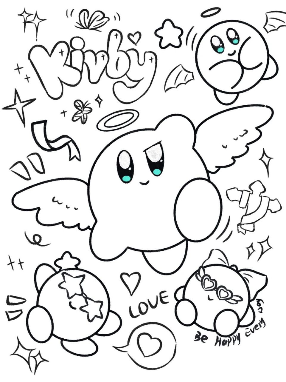 画画的日常# #笔记灵感# #画画# #星之卡比# #简笔画# #简笔画教程