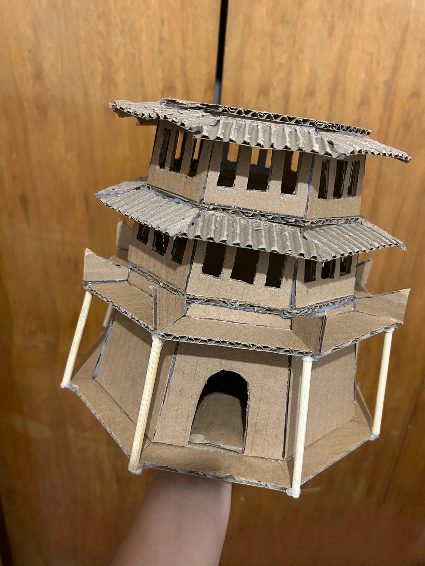 硬纸板制作古建筑