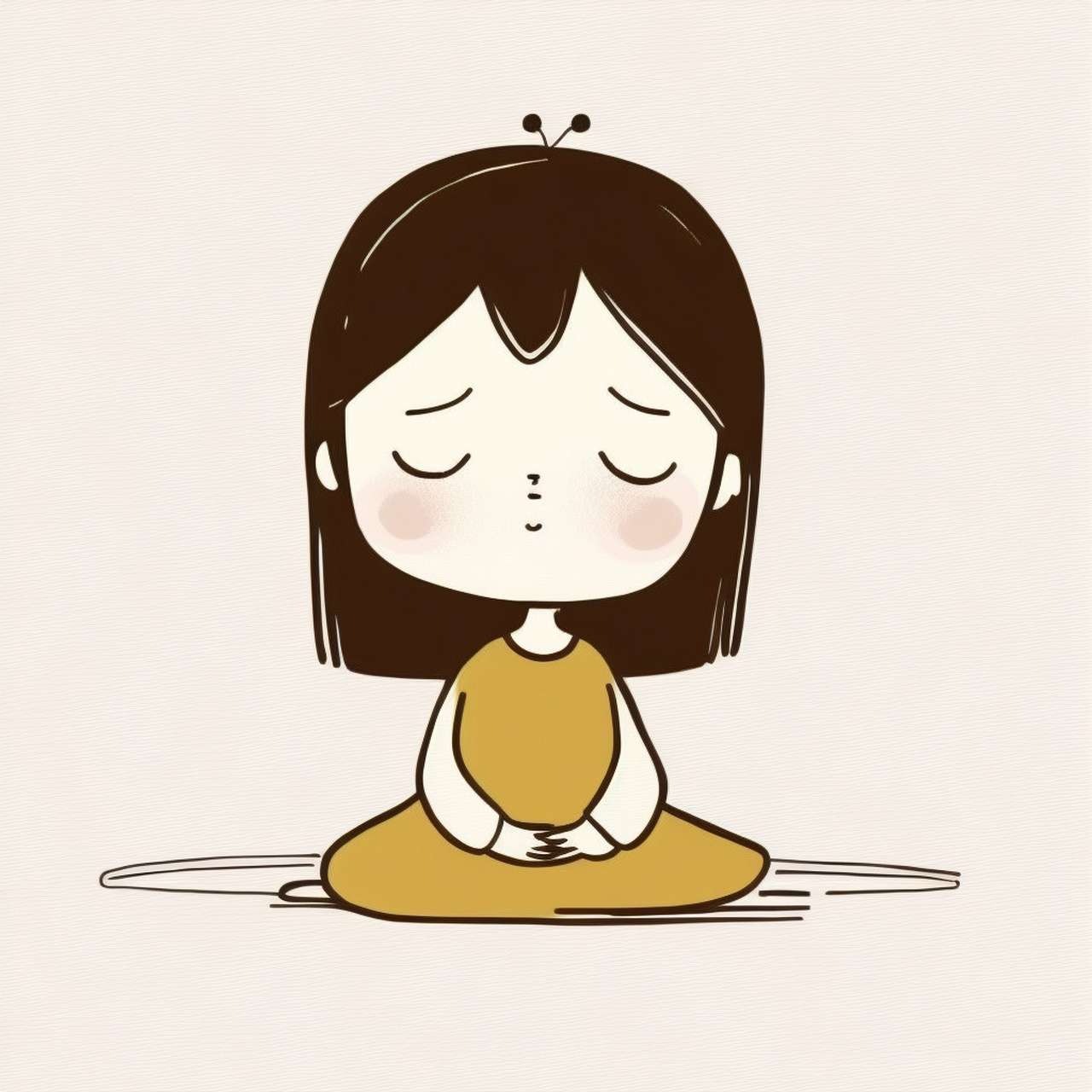 冥想的小姐姐头像,治愈头像