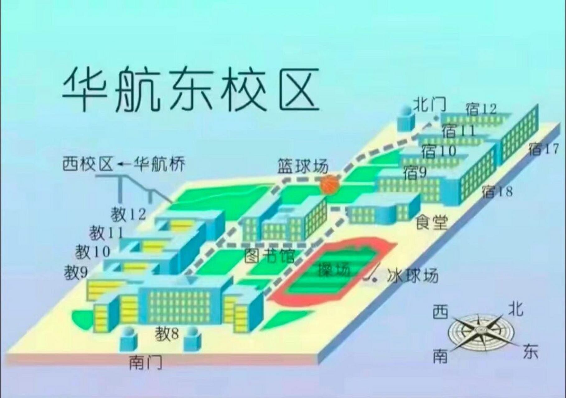 想好报考哪所学校了吗,北华航天工业学院的地图我都给你们准备好喽