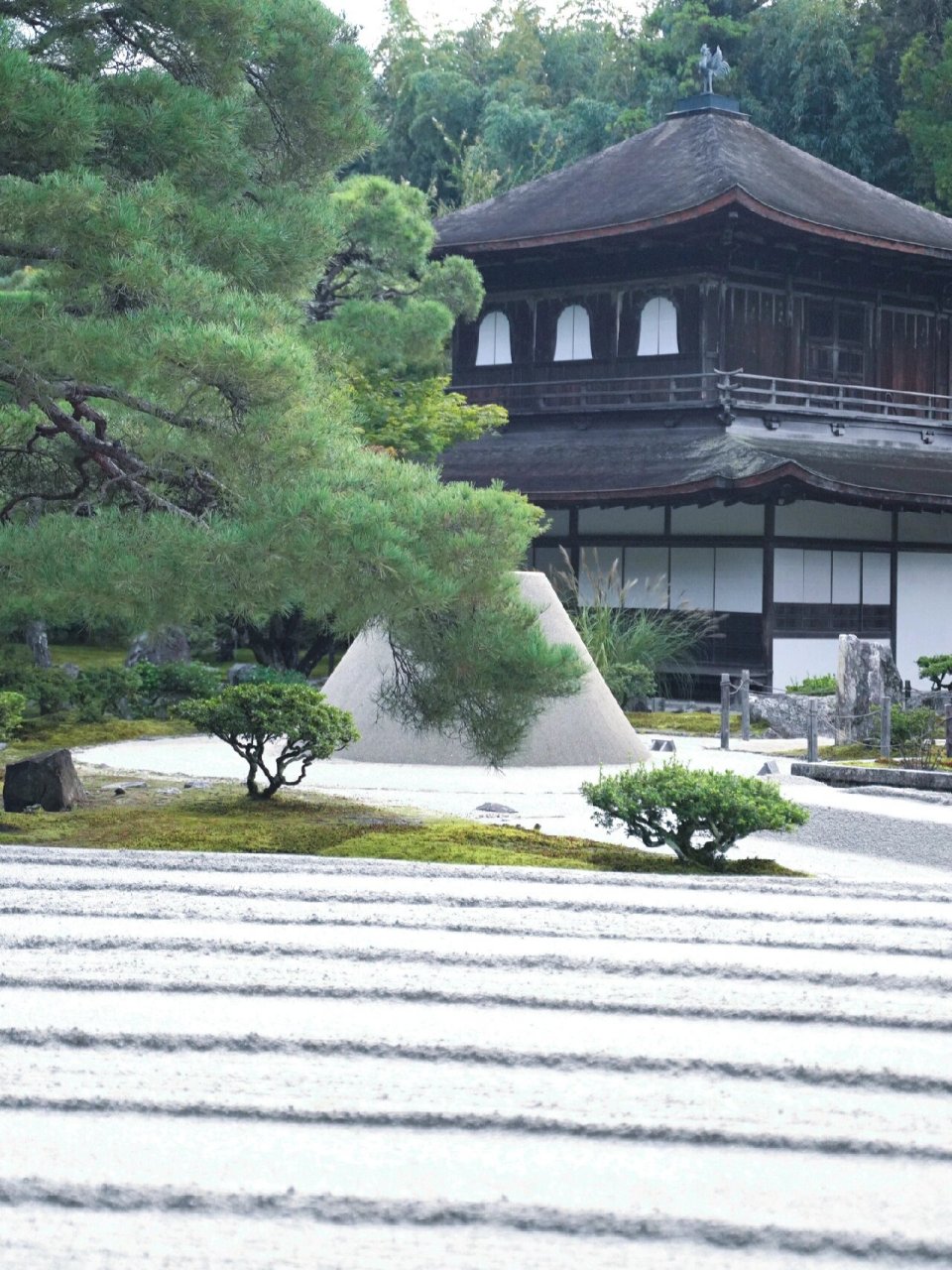 银阁寺枯山水图片