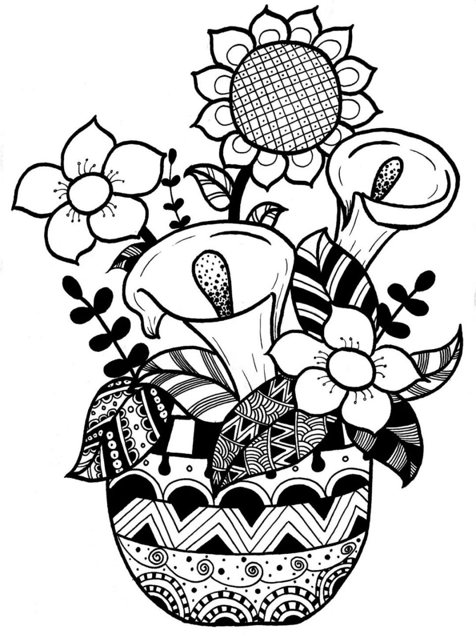 文旅部考级分享96黑白线描控笔素材(八) 儿童线描画可以从最简单的