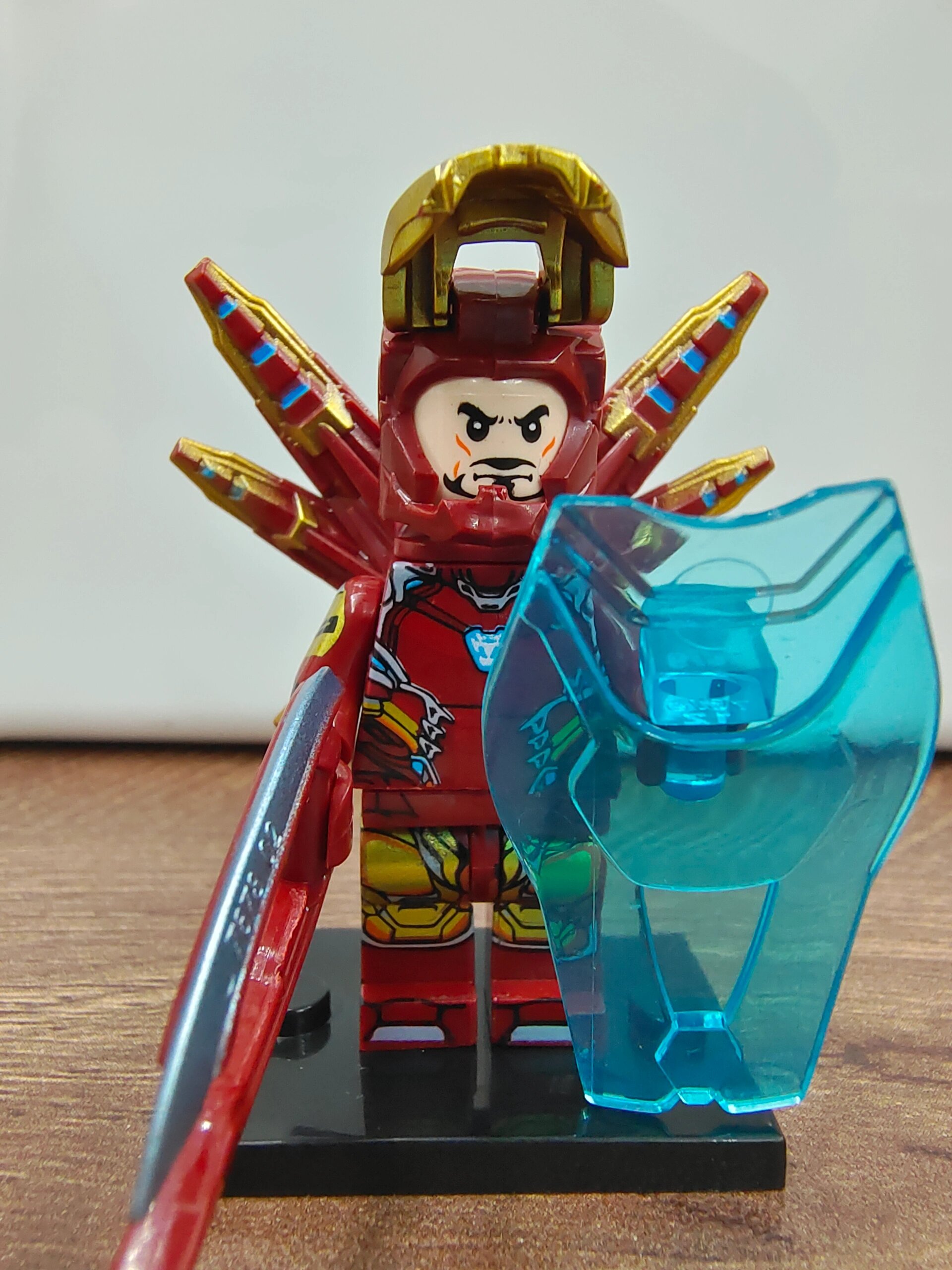 钢铁侠积木人仔 v牌超级英雄系列 货号v004 整款积木质量非常高,高度