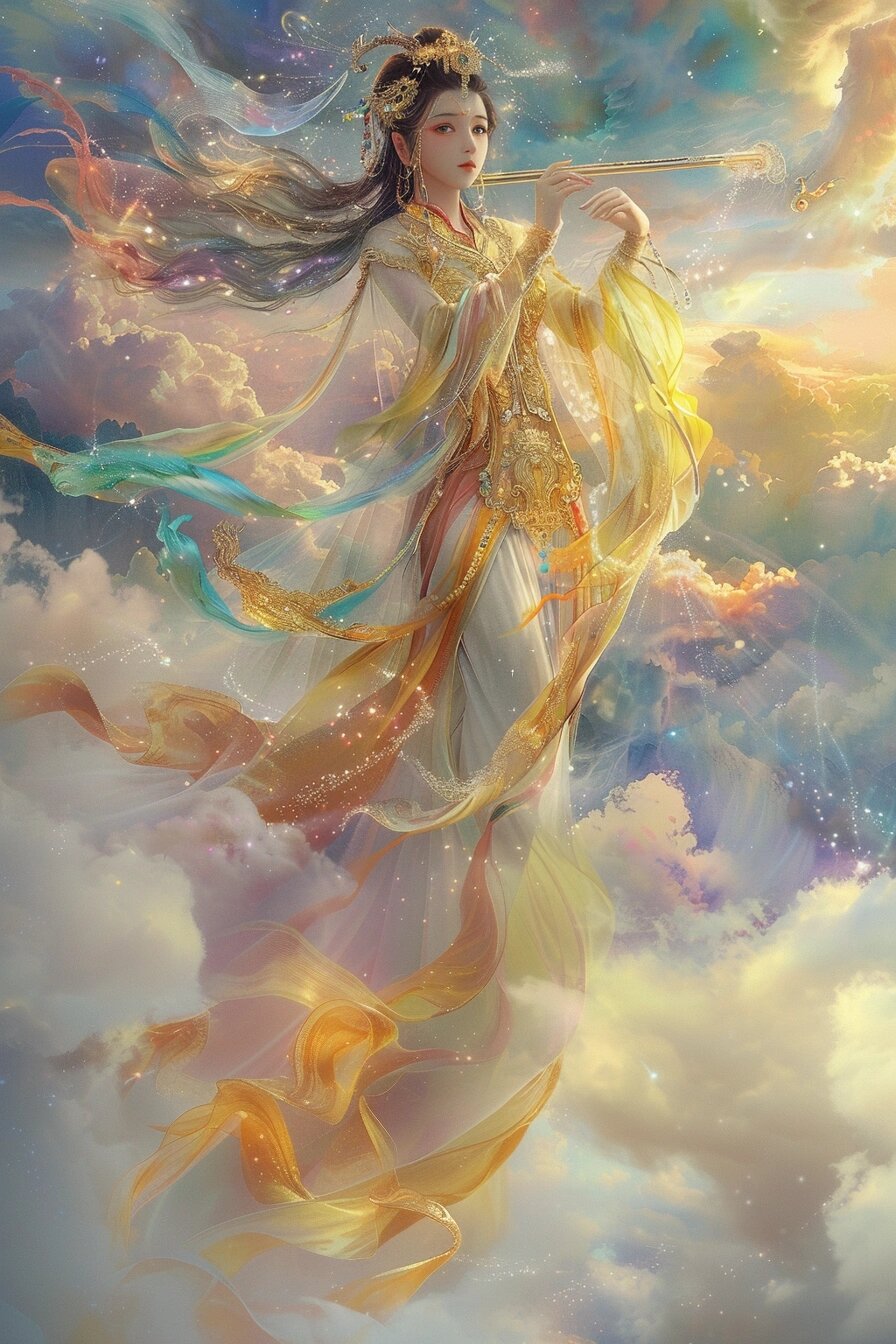 九天玄女,简称玄女,俗称九天娘娘,玄牝氏,九天玄女