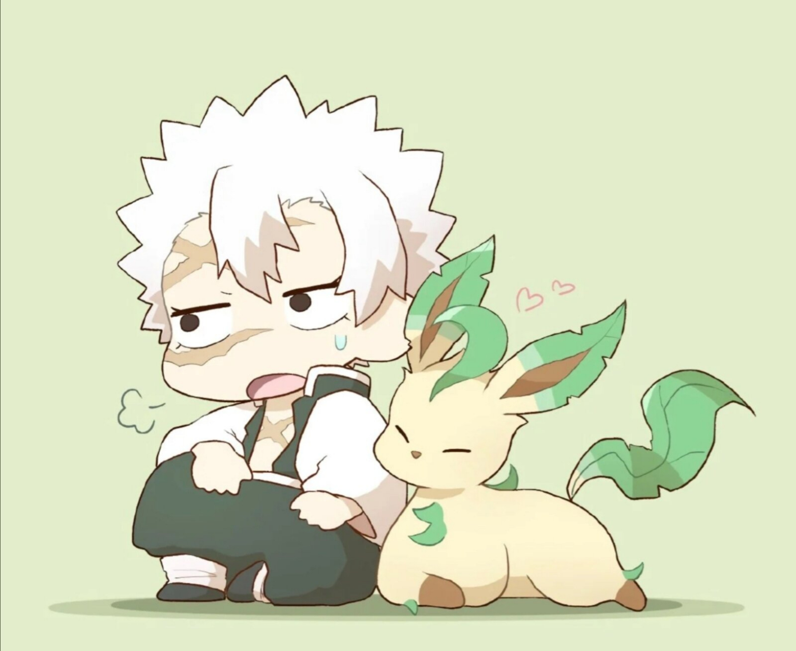 当鬼灭之刃遇上精灵宝可梦伊布… 前三张太萌了吧特别是伊布