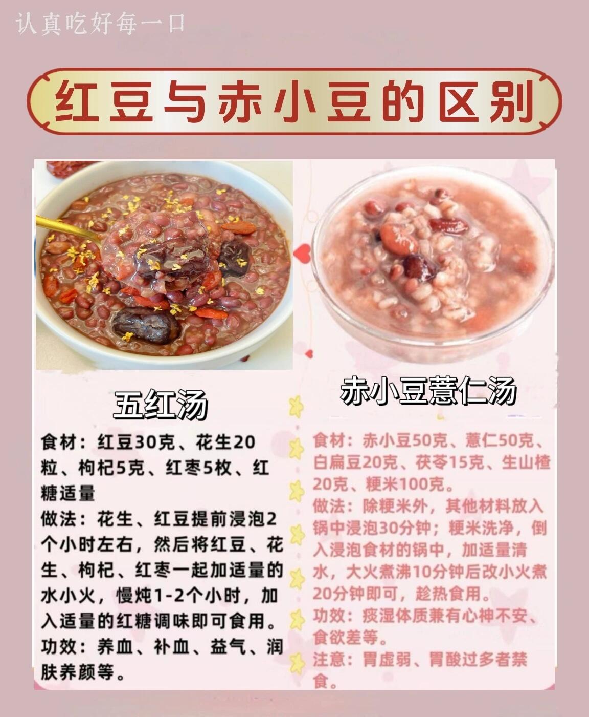 真心建议煮汤前先分清红豆还是赤小豆 红豆和赤小豆傻傻分不清,看这里