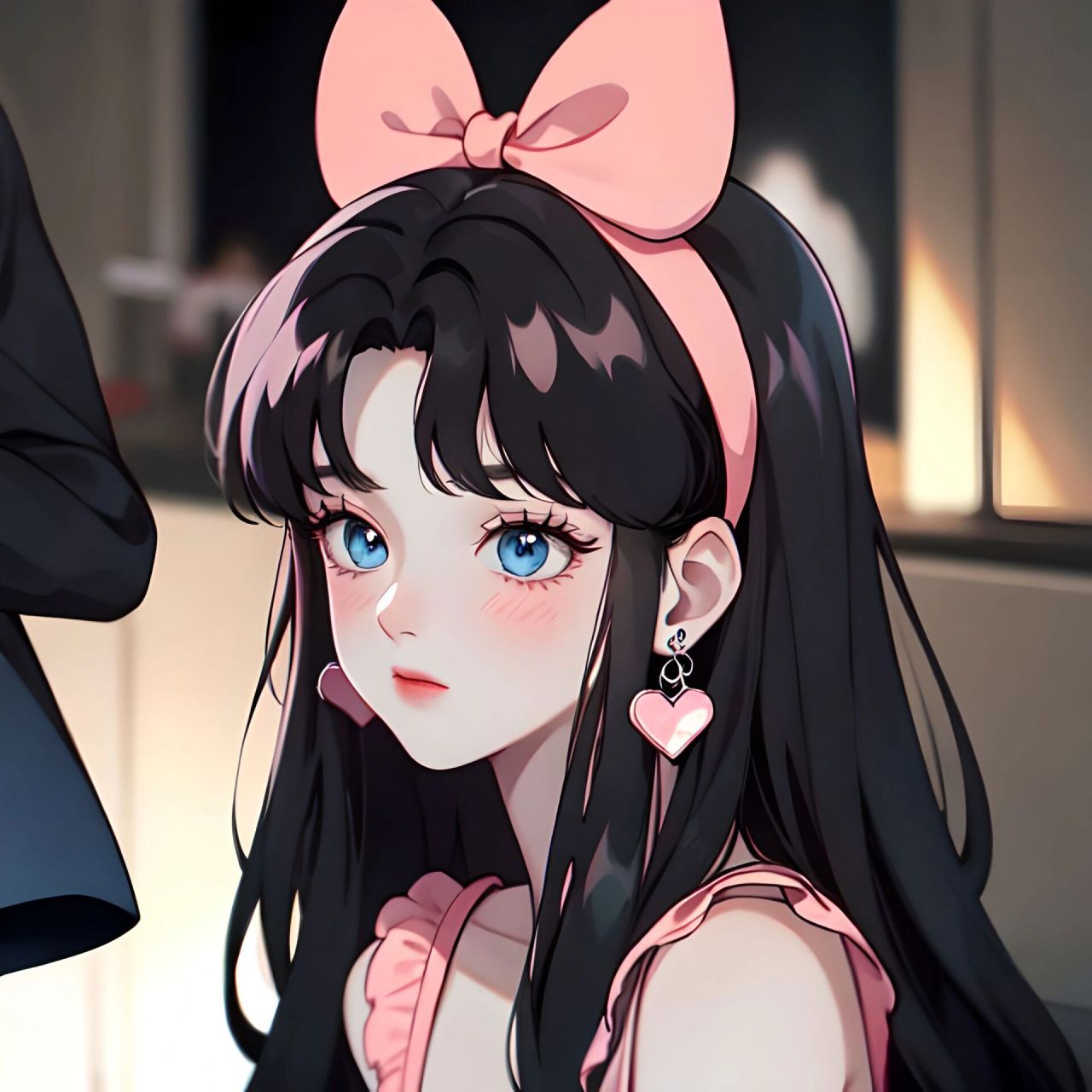 复古旧漫头像|可爱粉色蝴蝶结96