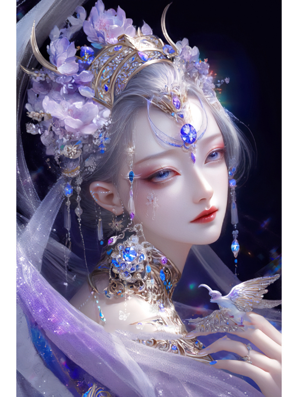 78紫金凤凰仙子 78古风 头像| vol 22 99紫色绣着金凤凰的碧霞