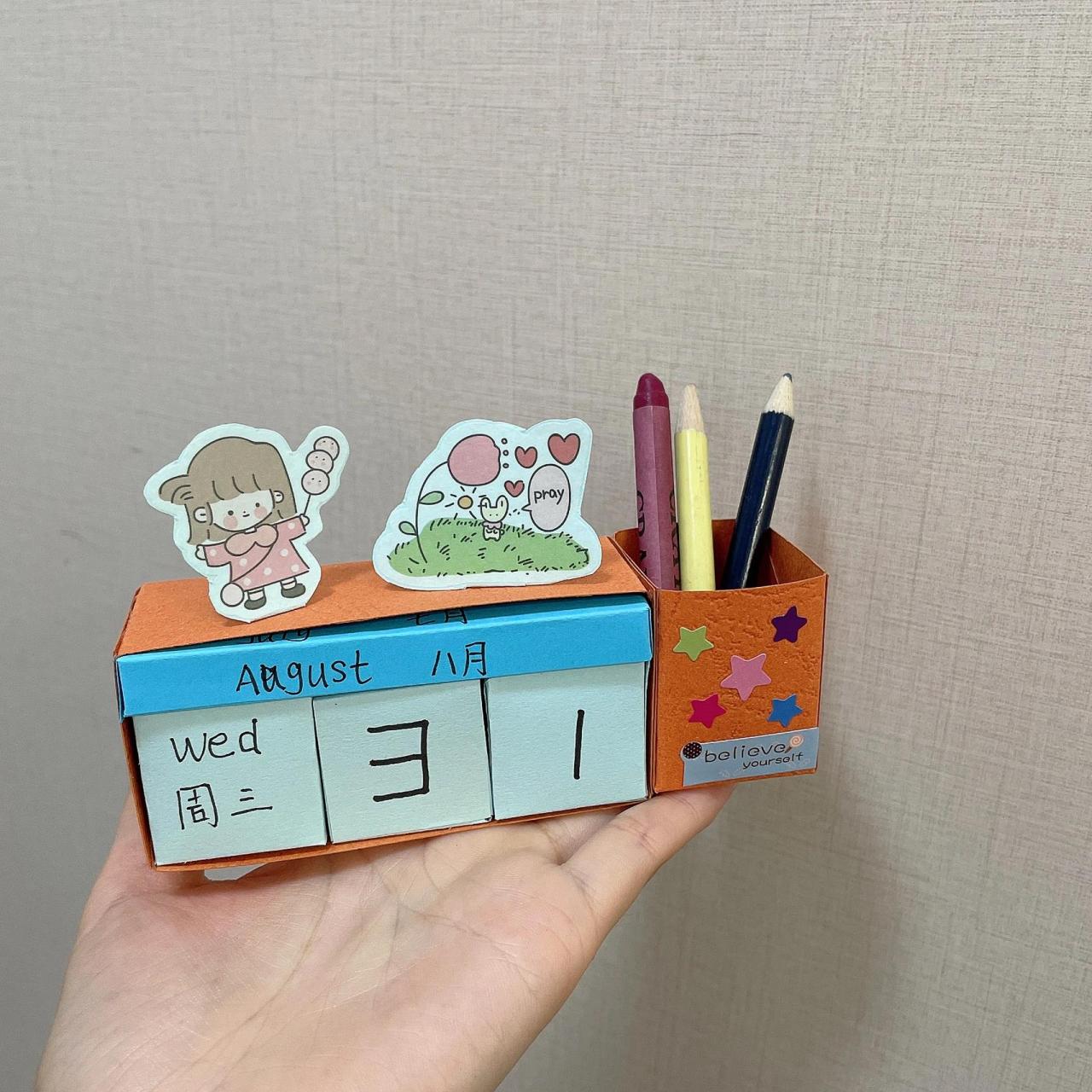 活动日历 方块日历制作 三年级数学手工 活动日历 方块日历制作 三