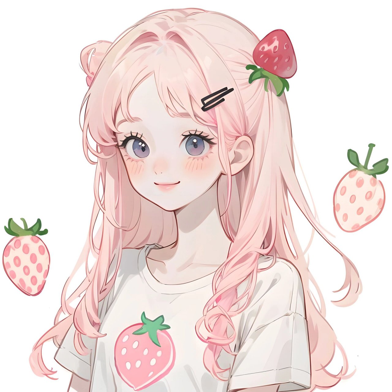 网红草莓朵朵头像图片