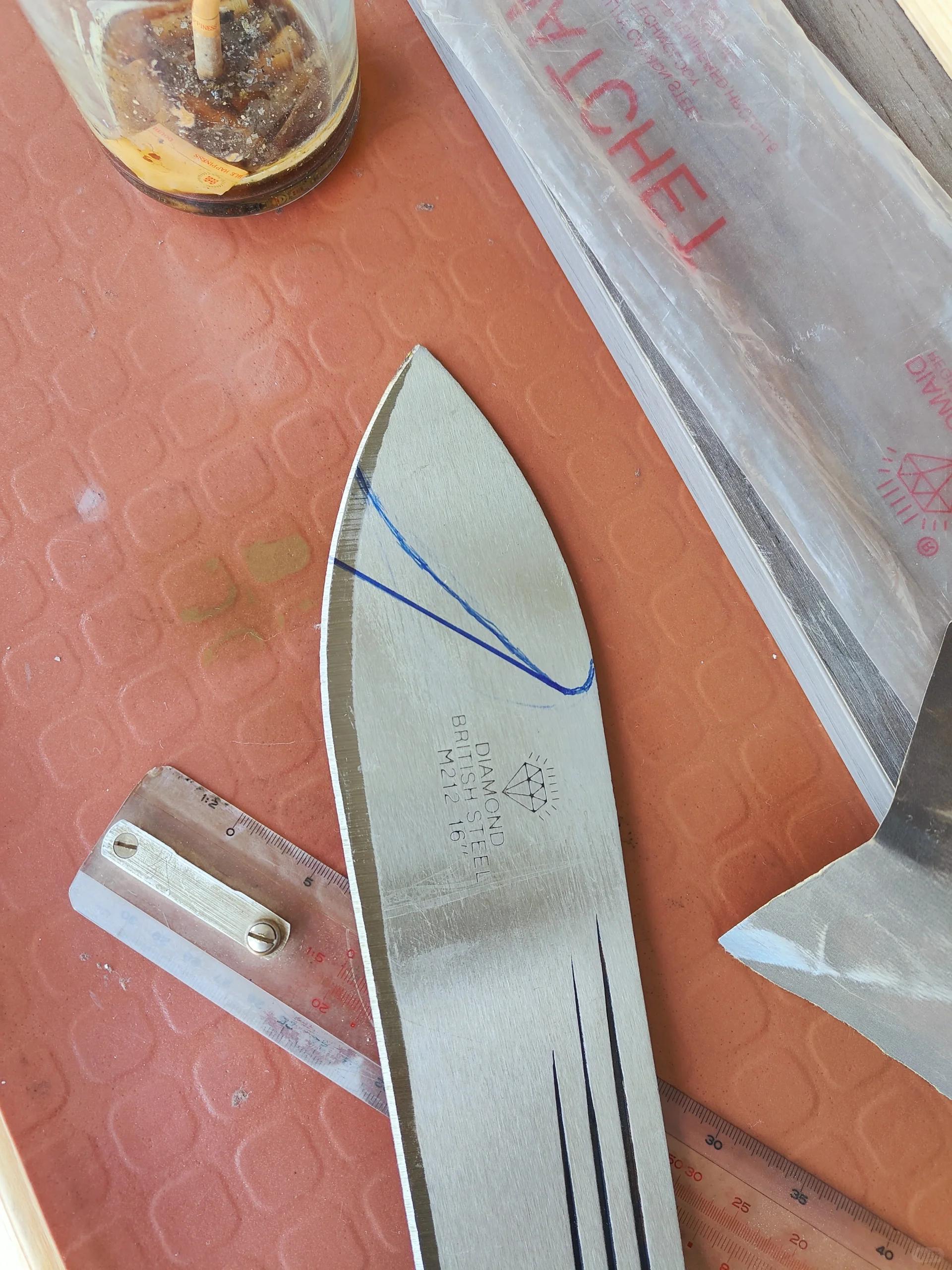 钻石96甘蔗刀大改造第二篇-中式邪典 96第二把钻石甘蔗刀,柳叶阔