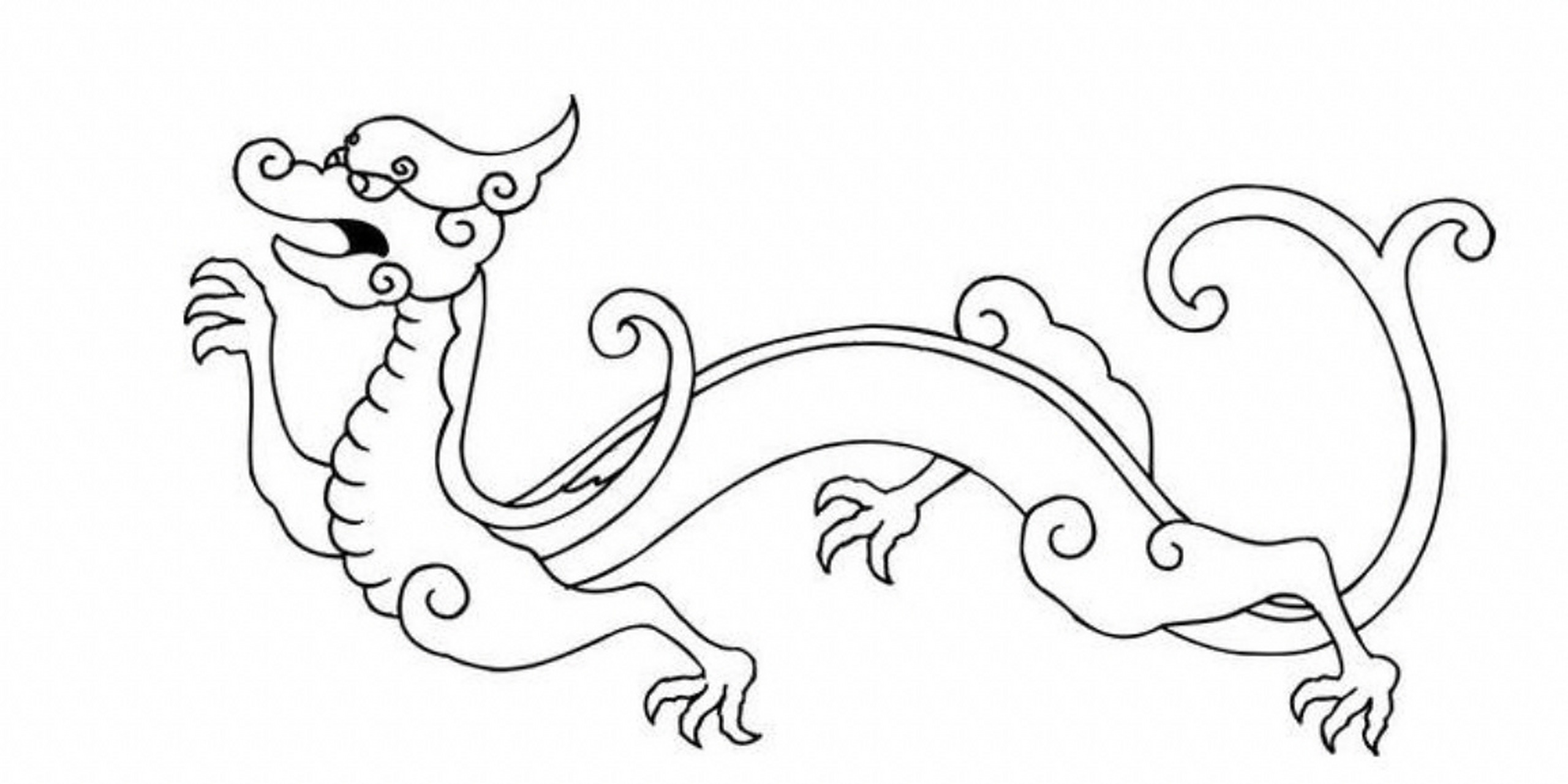 龙简笔画/龙的传人/龙纹样图/儿童创意美术 十二生肖之龙来啦,快来