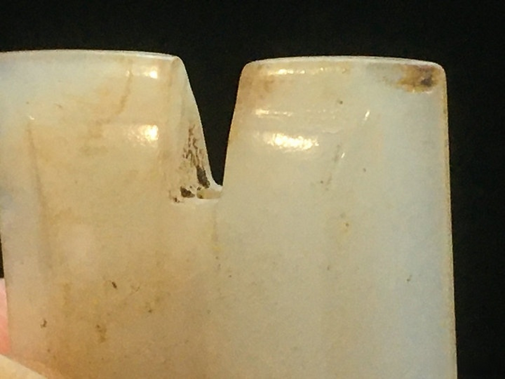 古玉居珍藏# 汉 玉琚,工字佩,包浆,宝光,边缘磕损的氧化层,都是时光