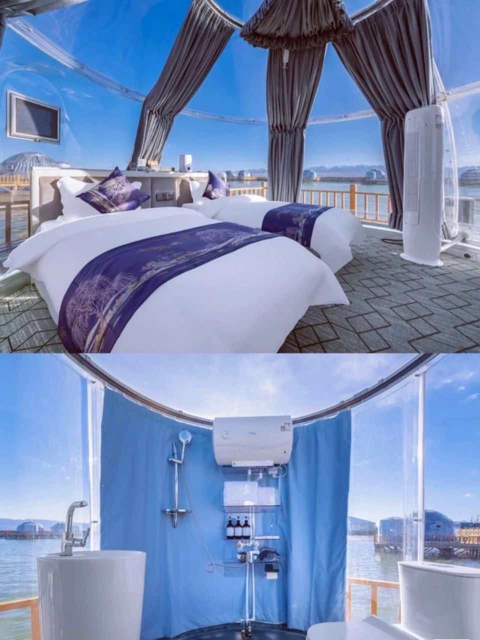 茶卡盐湖住宿首选|住进最美96星空泡泡屋 茶卡盐湖的星空玻璃房73