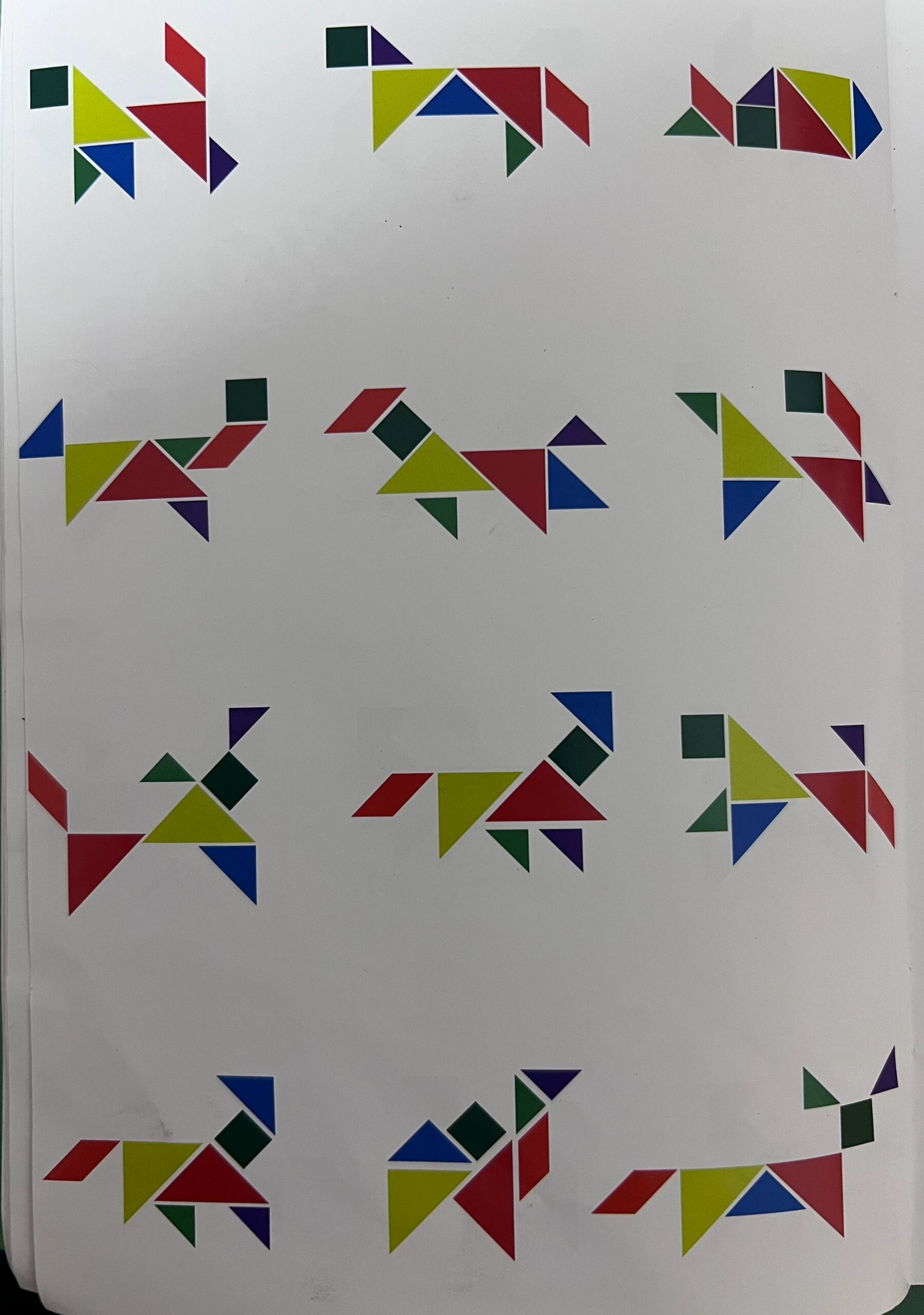 七巧板 图形汇总  阴影图与正确图