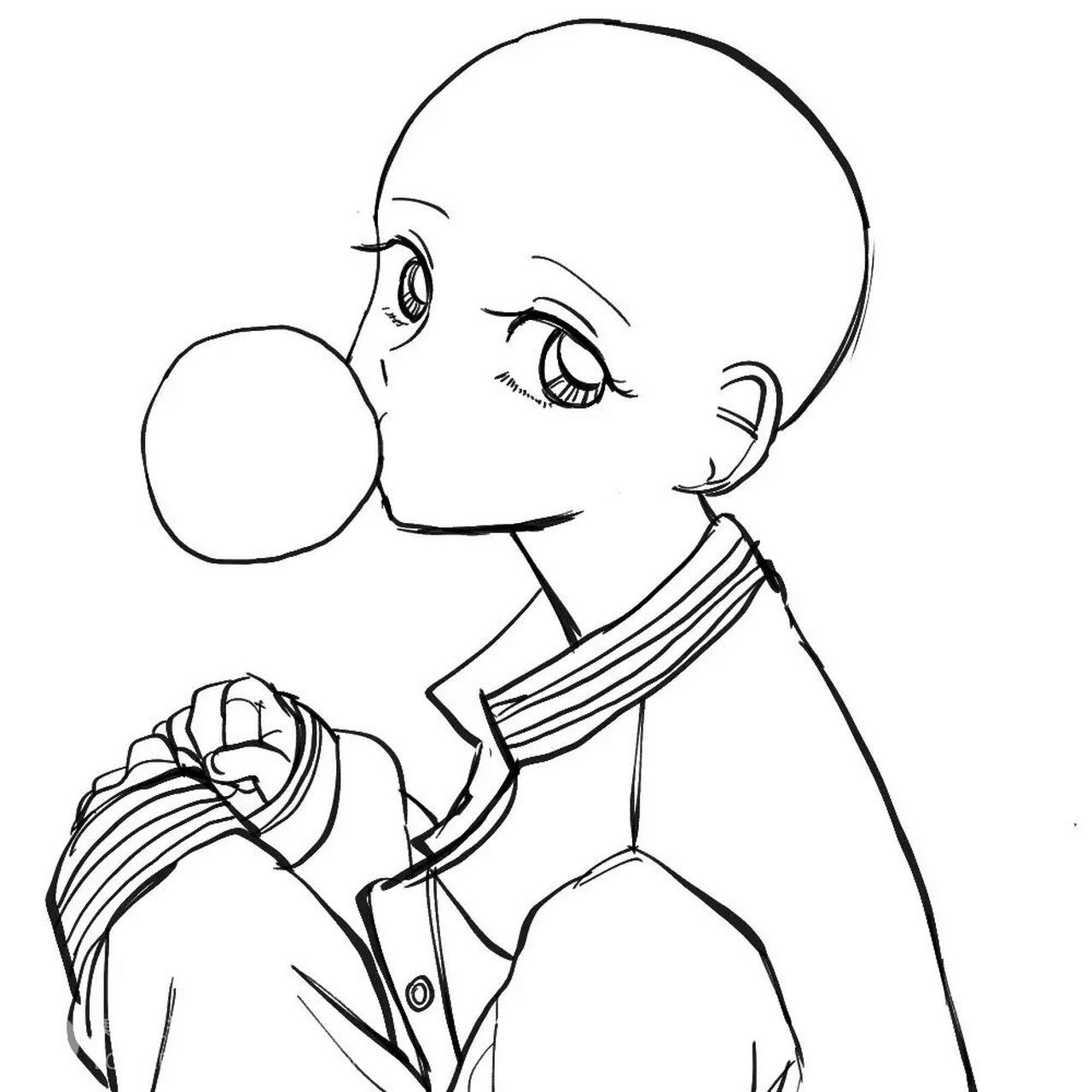 绘画素材‖单人动态表情人物线稿素材分享!