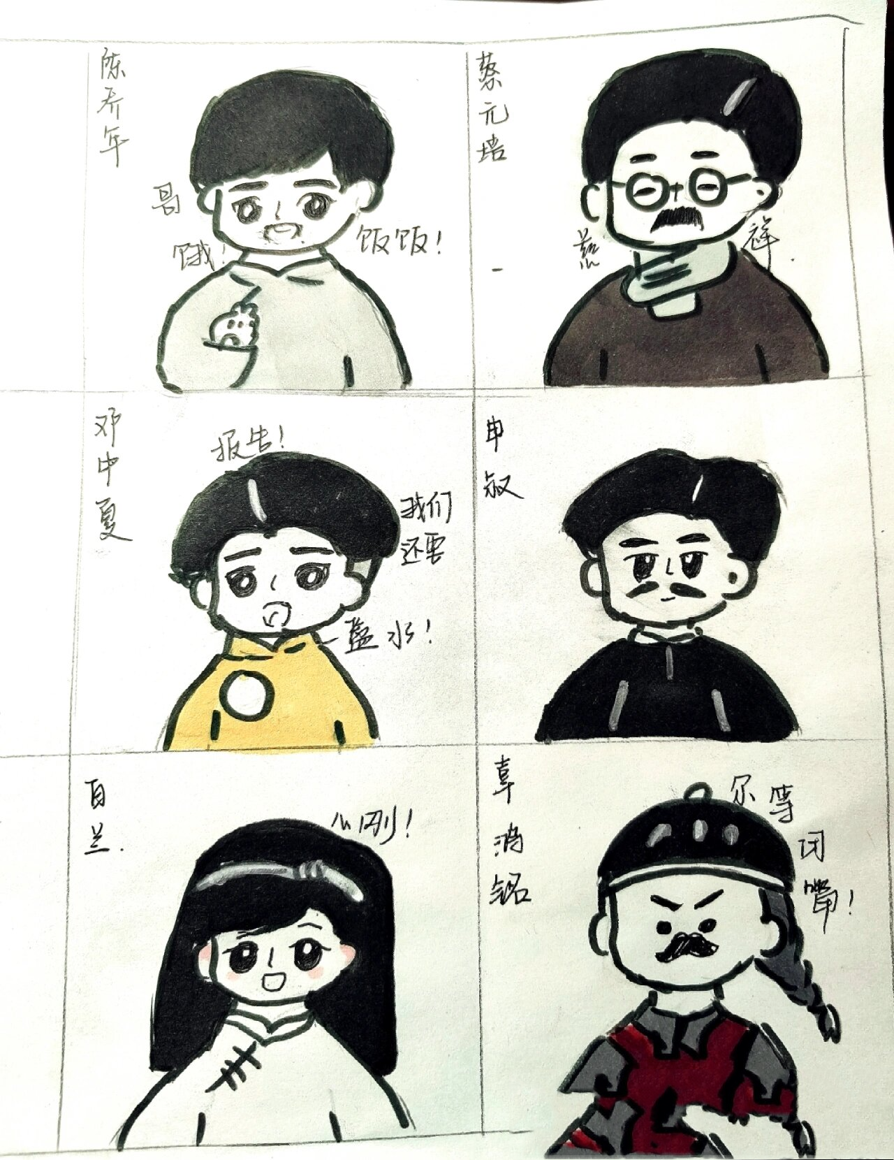 觉醒年代(手绘人物