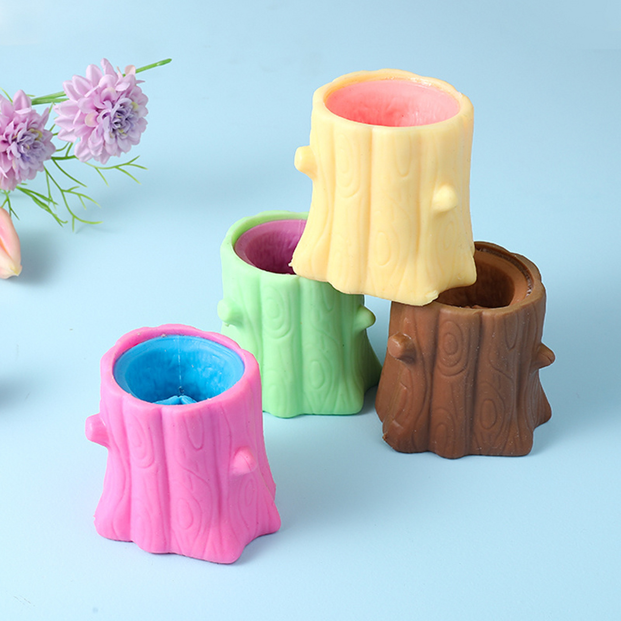 减压邪恶松鼠整蛊发泄松鼠杯树桩捏捏乐玩具 网红爆款解压玩具邪恶