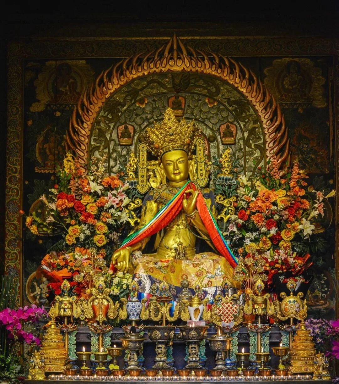 黄教的寺院 始建于清康熙年间1703年 	 广仁寺的大雄宝殿即是绿度母殿