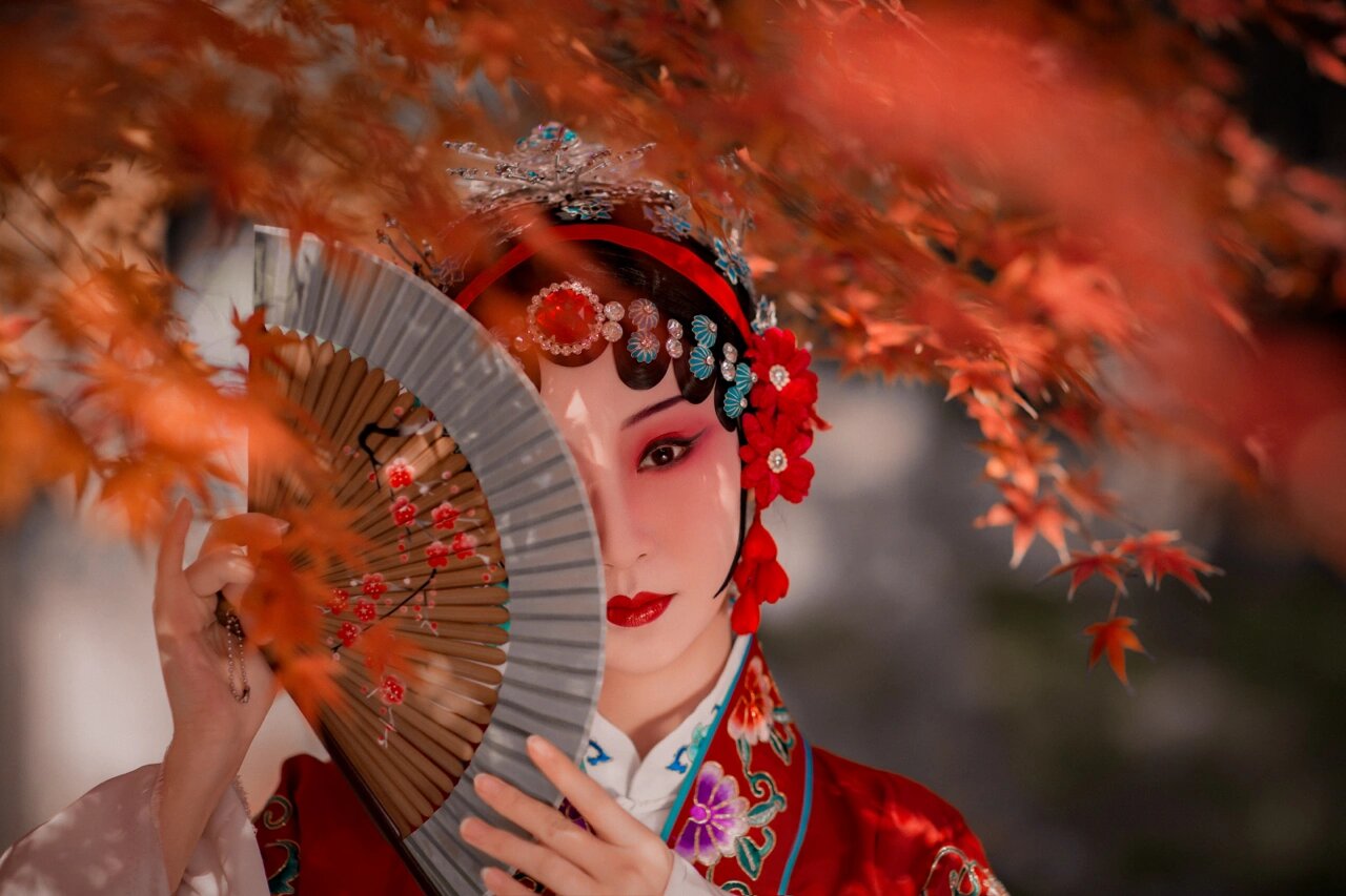 拍过的那些绝美戏曲配红枫客片|昆曲写真 95拍了3年虎丘的红枫,包括
