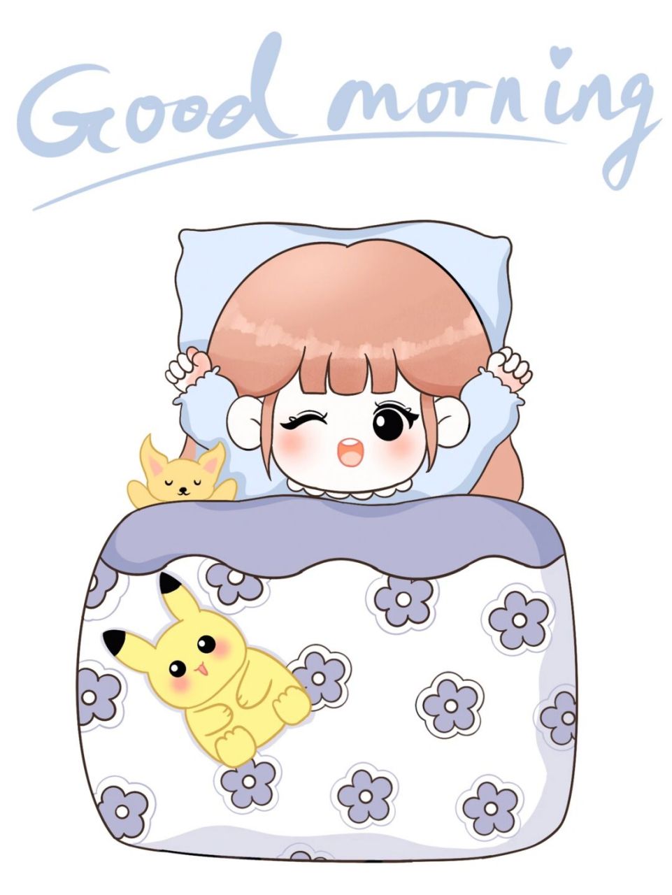 可爱简笔画# #简笔画# #q版人物# #手绘# #procreate绘画# 起床士口