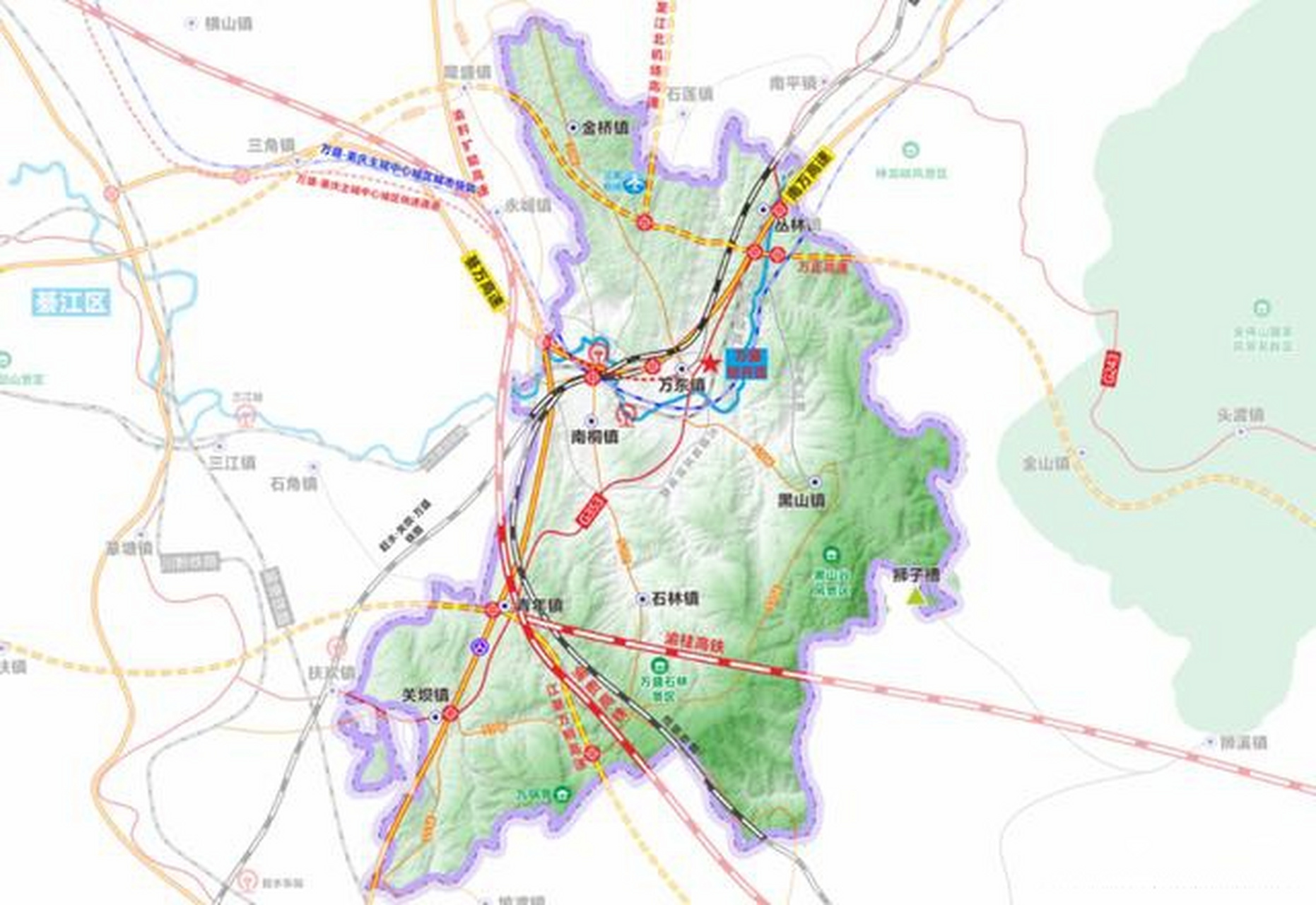重庆万盛区交通运输(高铁,高速,机场等)十四五规划