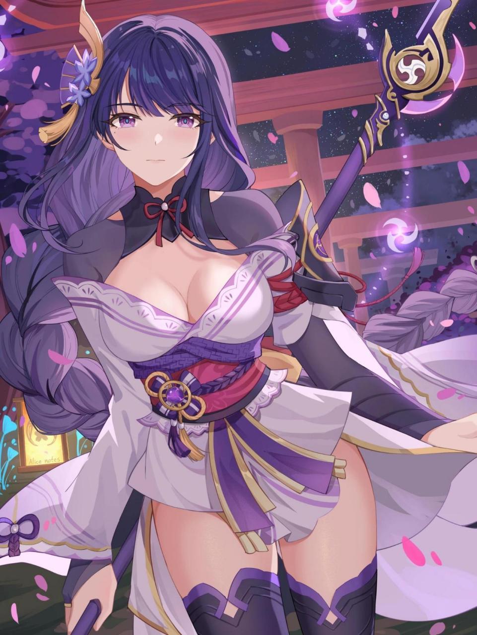 原神高清壁纸:雷神将军 画师即水印,侵删 都是高清大图