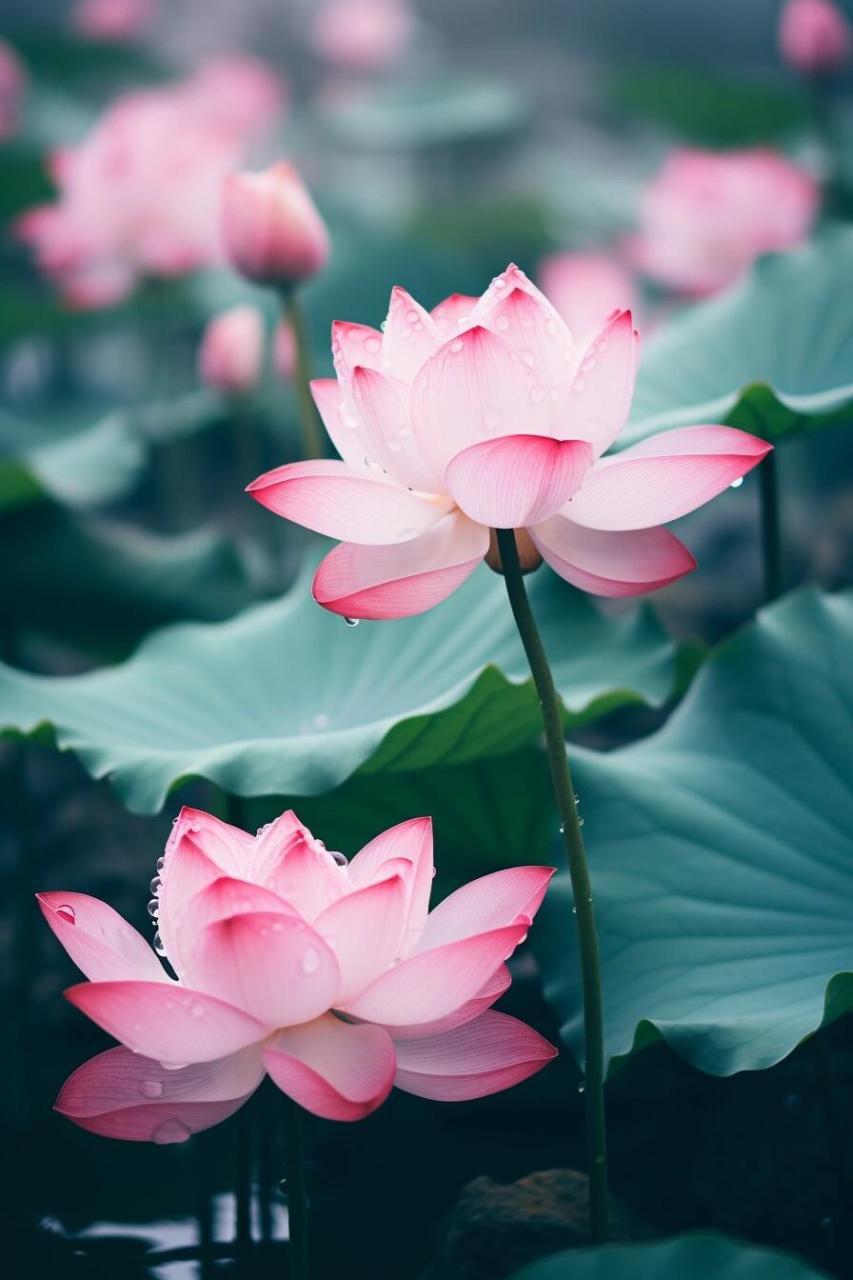 梦见莲花 莲花在清淡高雅的外表下,藏着的是埋在淤泥中的根,象征着