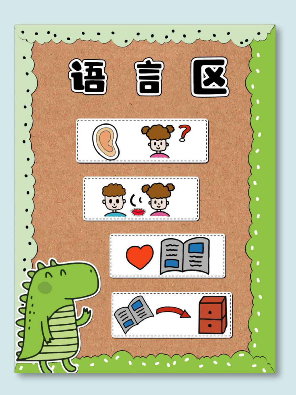 区域牌|幼儿园环创小清新 幼儿园可爱卡通鳄鱼主题进区规则区角牌环创