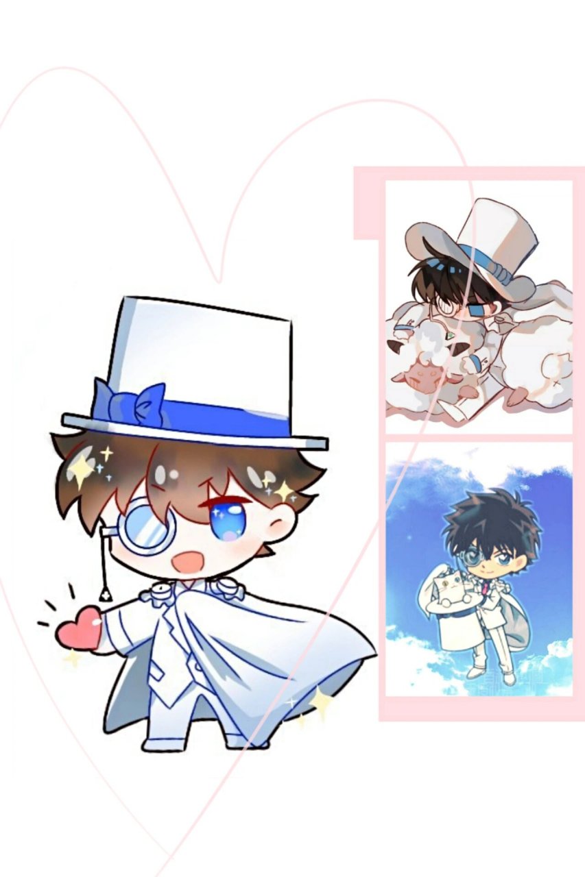 怪盗基德|q版|壁纸 论文写烦了,激情拼几个基德来爽爽