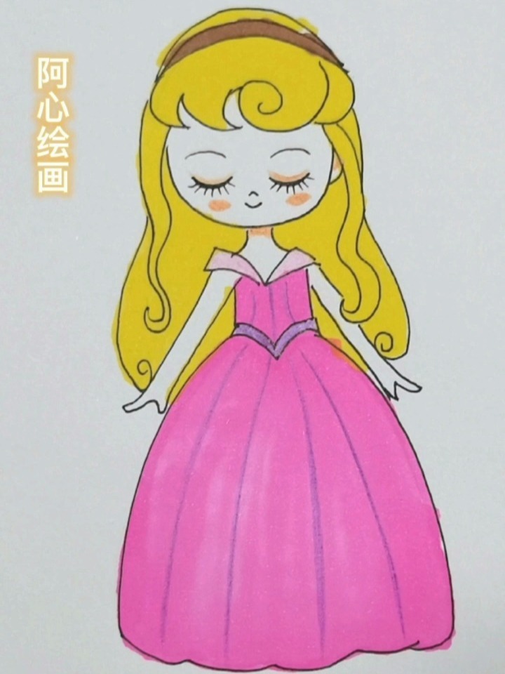 简笔画:睡美人